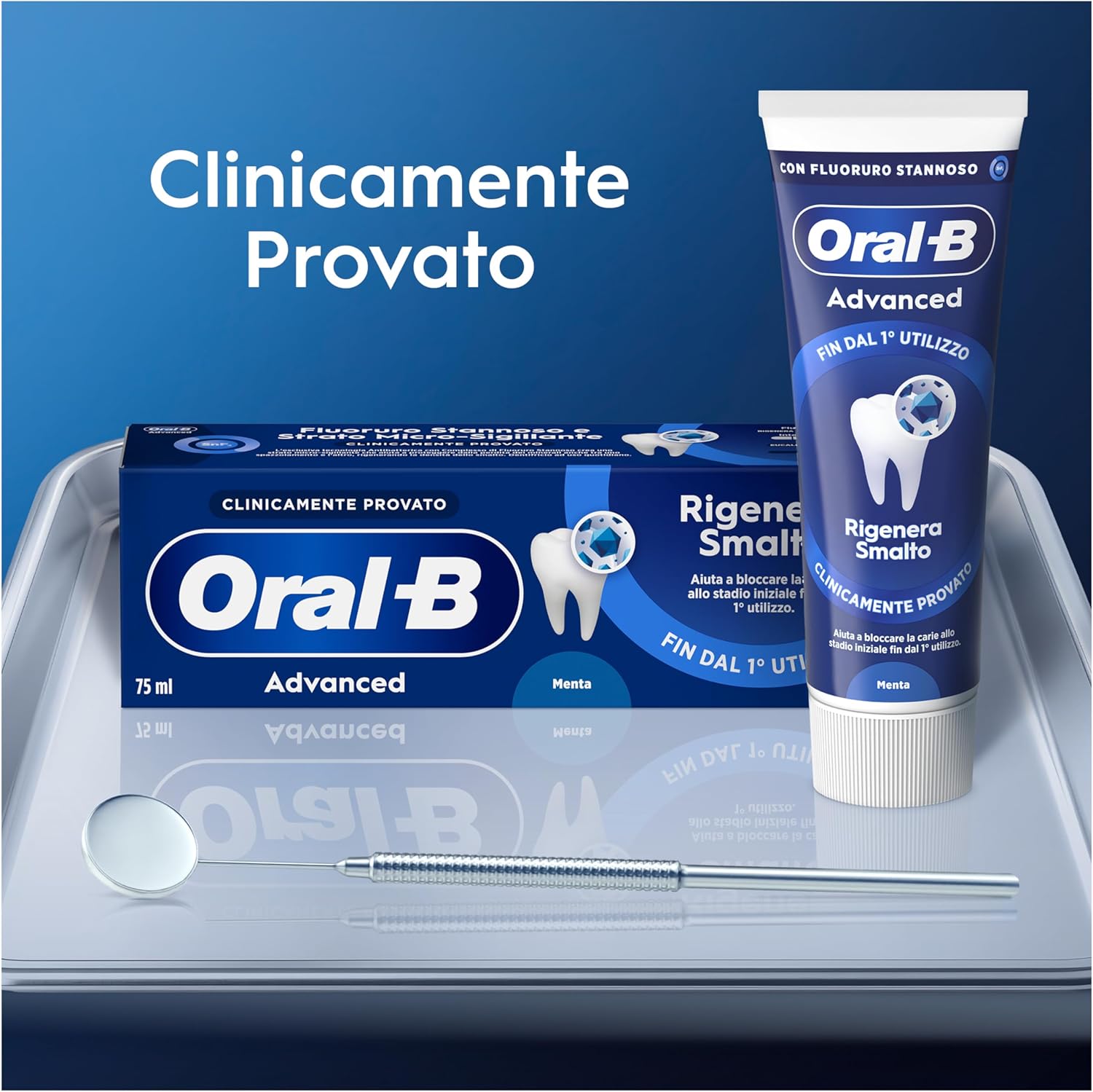 Thumbnail 6 de Oral-B Dentifricio Advanced Rigenera Smalto, 5x75 ml – Dentifricio allo stannoso fluoruro per protezione e rigenerazione dello smalto