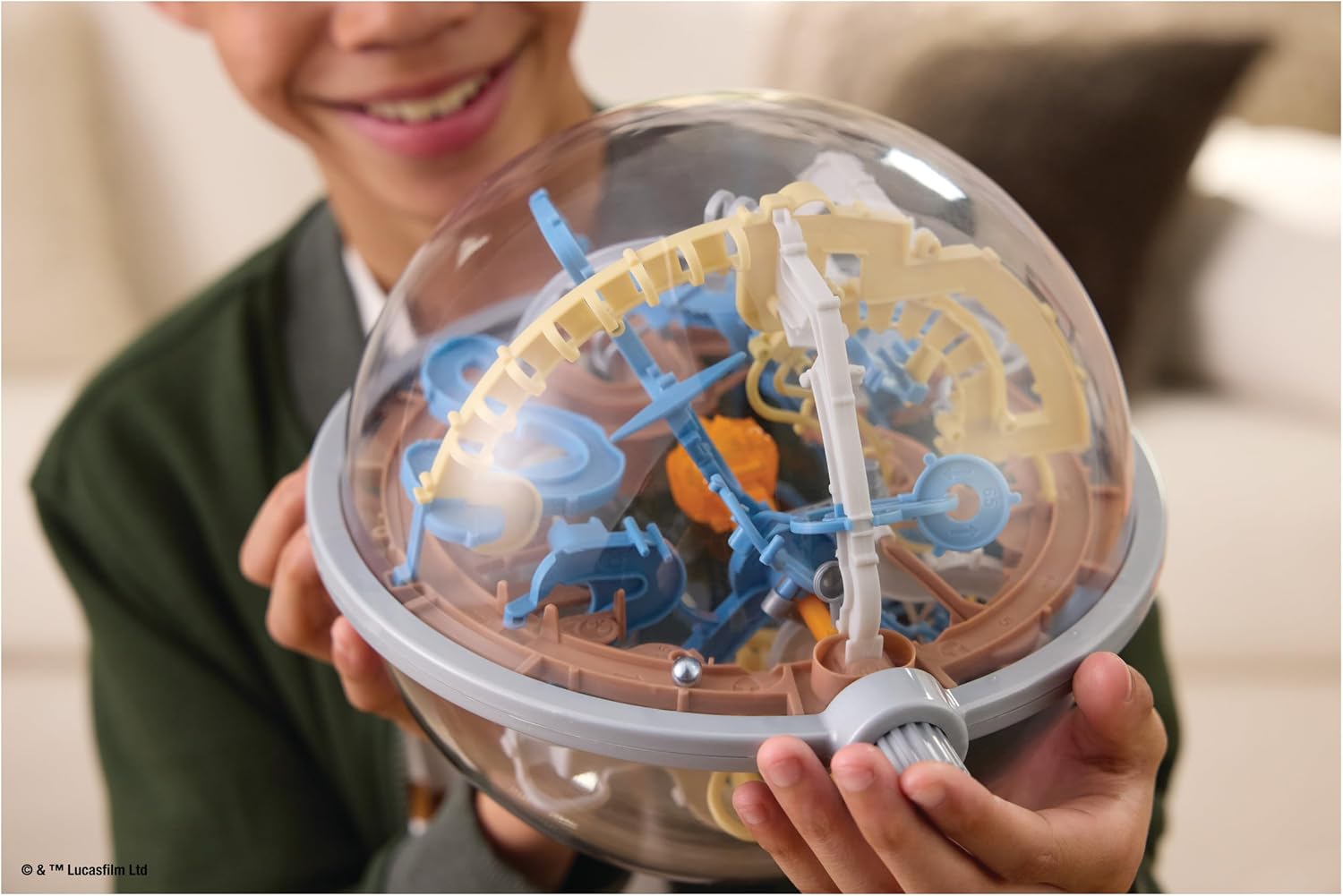 Detalle de Perplexus Star Wars – The Mandalorian, labirinto 3D con 80 ostacoli galattici e manopola interattiva