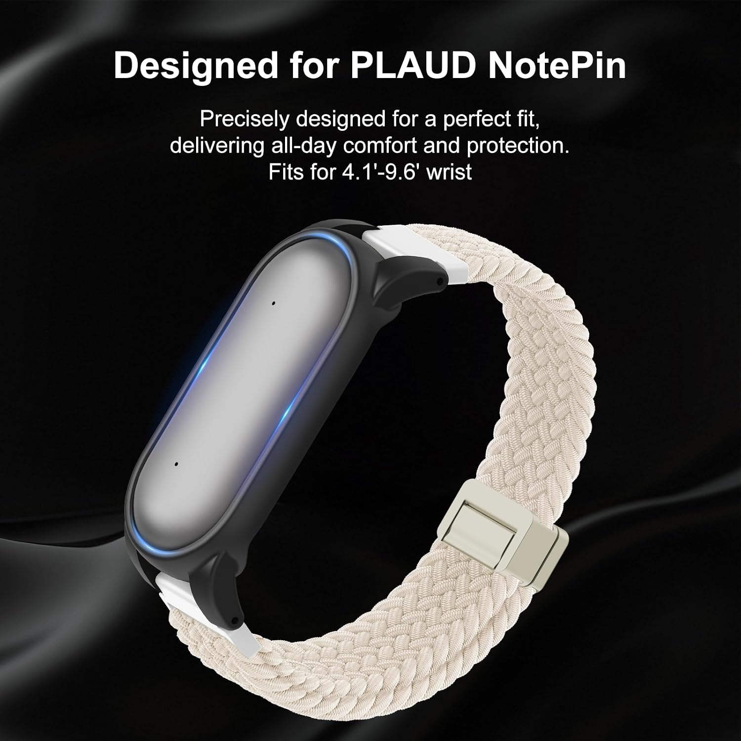 Detalle de Polyjoy wristband & polycarbonate PC case for Plaud NotePin AI voice recorder