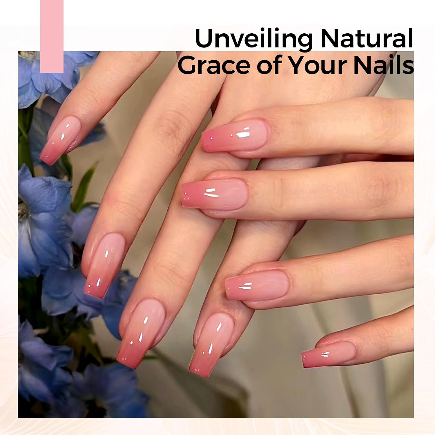 Detalle de TOMICCA UV-Nagellack-Set (6 Farben Nude/Rosa), 8 ml – für UV/LED-Maniküre im Home-Setup