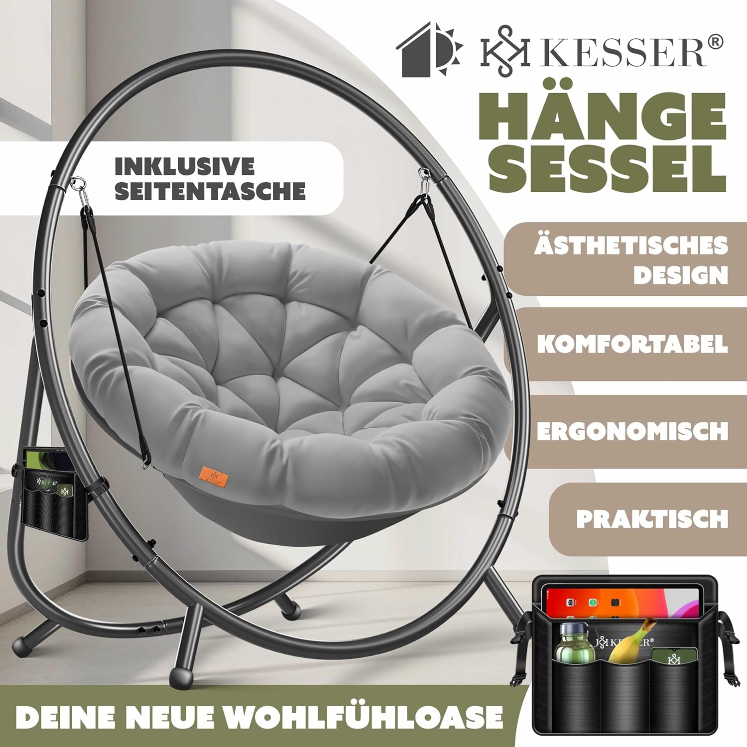 Thumbnail 1 de KESSER Hängesessel Bali mit Gestell