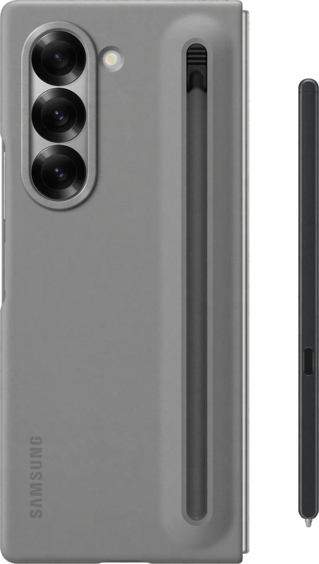 Detalle de Samsung Galaxy Z Fold6 Backcover mit S Pen Grau – Schutz mit integriertem Stift