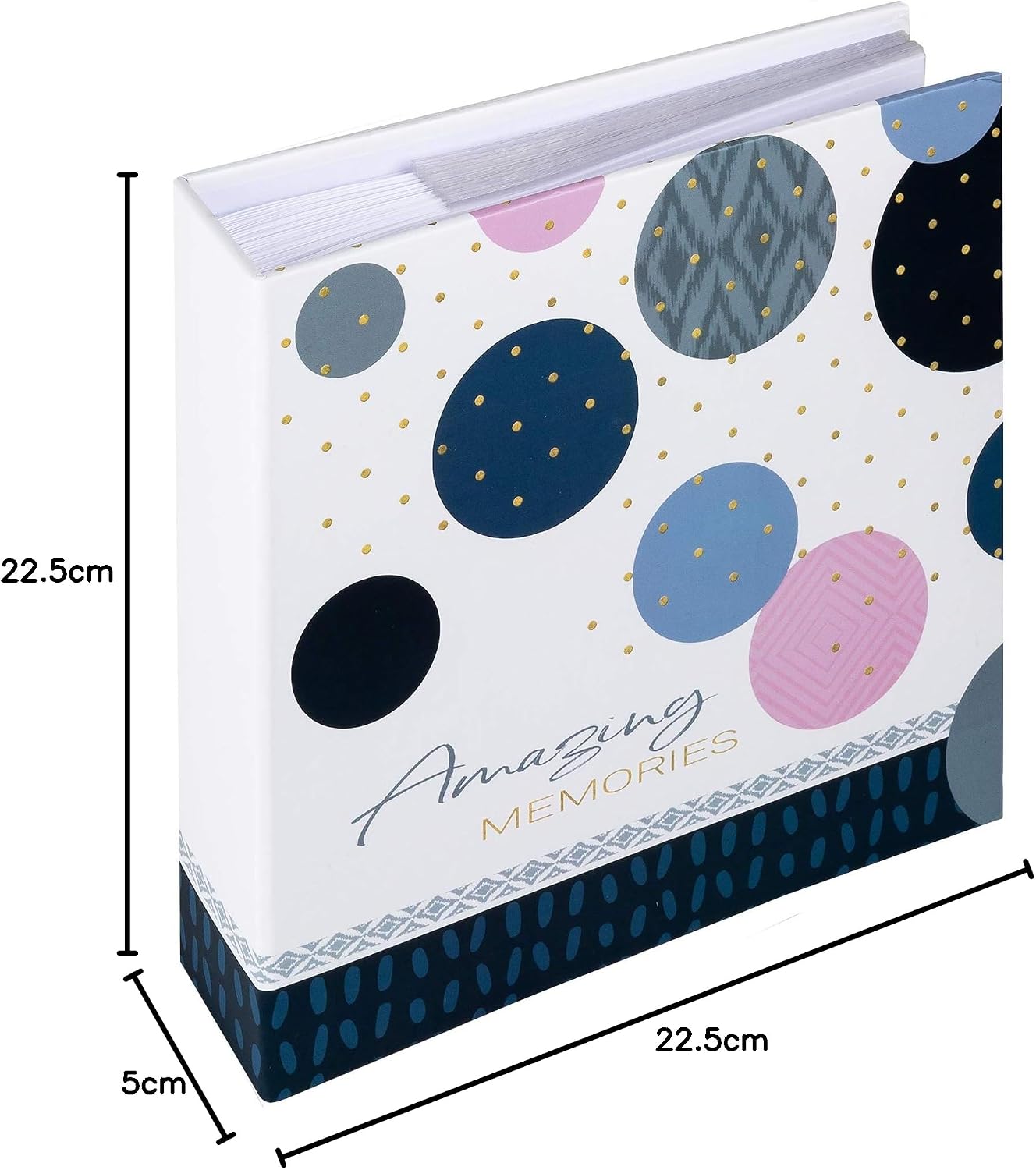 Detalle 1 de Walther design Fotoalbum Amazing Memories ME-486-L blau – 200 Fotos, 10 x 15 cm, Einsteckalbum