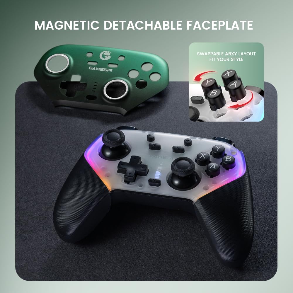 Detalle de GameSir Super Nova Wireless Gaming Controller: Hall Effect Sticks, Tri-Mode Dual-Platform Wireless