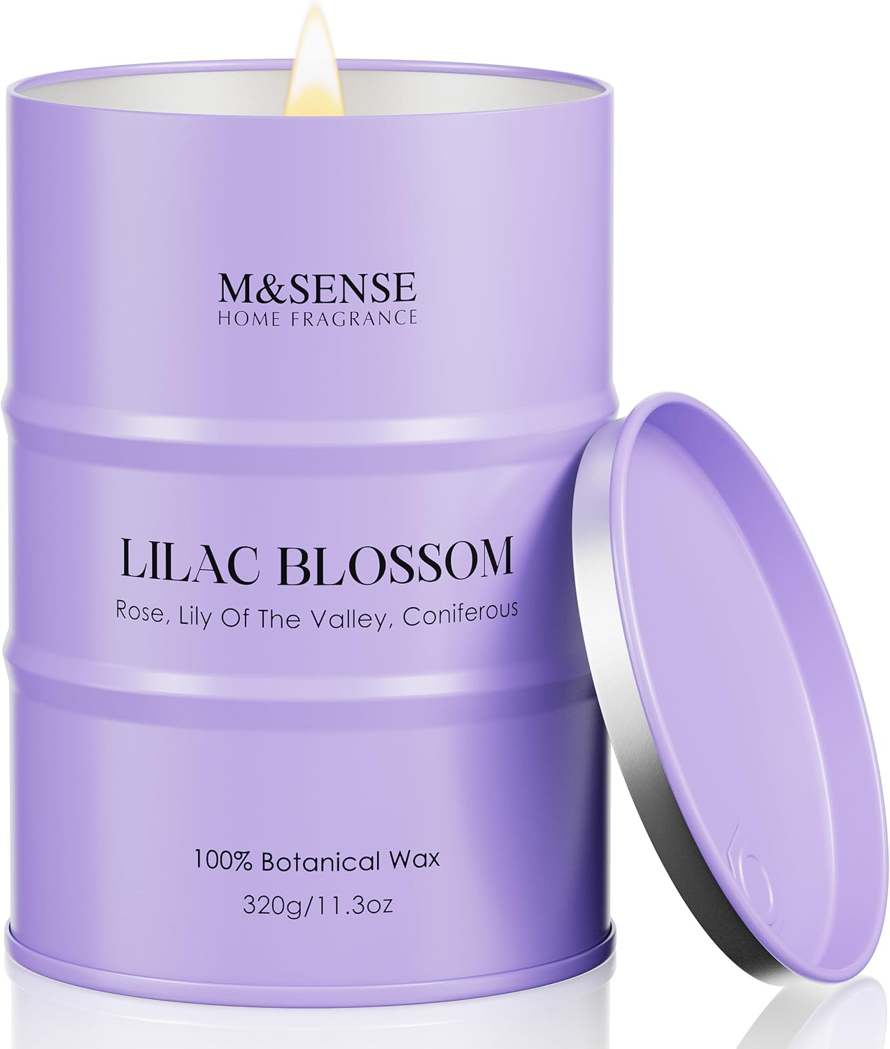 Detalle de M&SENSE Lilac Blossom Scented Candle, 320g