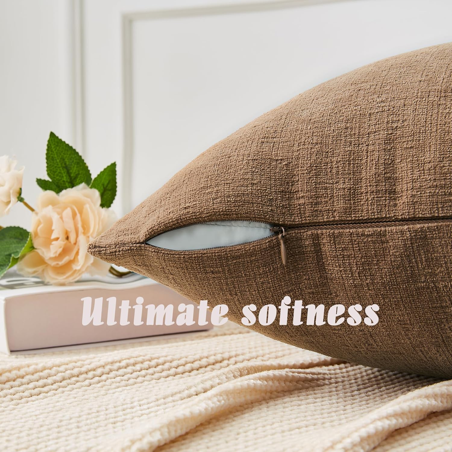 Thumbnail 6 de GAWAMAY 20x20 Decorative Chenille Throw Pillow Covers Set of 2