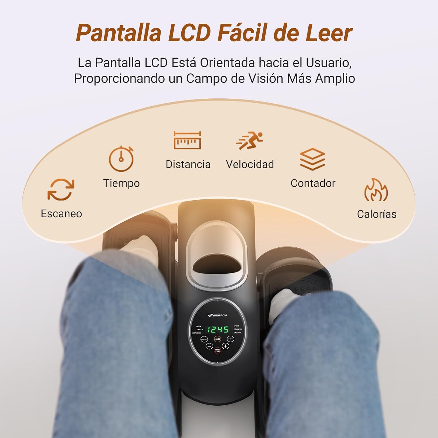 Thumbnail 5 de MERACH Máquina Elíptica Mini Bajo Escritorio 12V 📈