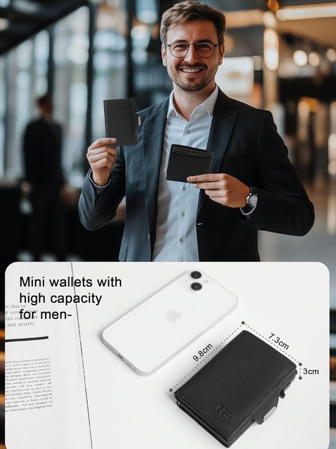 Thumbnail 5 de GSG SINCE 1998 Men's Leather Wallet with RFID Blocking Pop Up Card Holder
