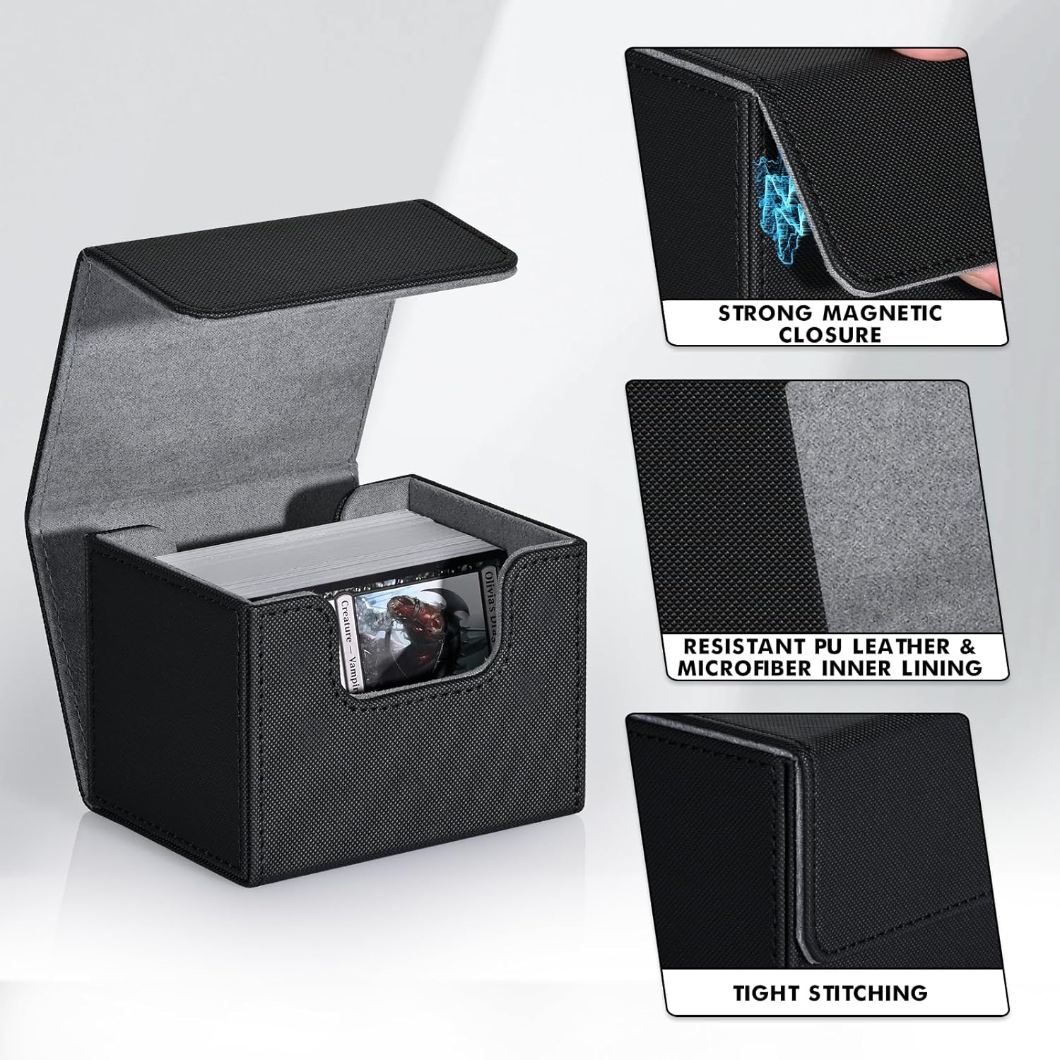 Detalle 2 de ZLCA Card Deck Box Holds 120+ Cards ๐ด