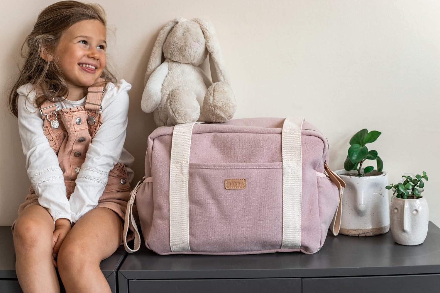 Thumbnail 1 de BÉABA Paris: Sac à Langer pour Bébé, 16 L, 10 poches, tapis à langer amovible et poche isotherme, rose poudré