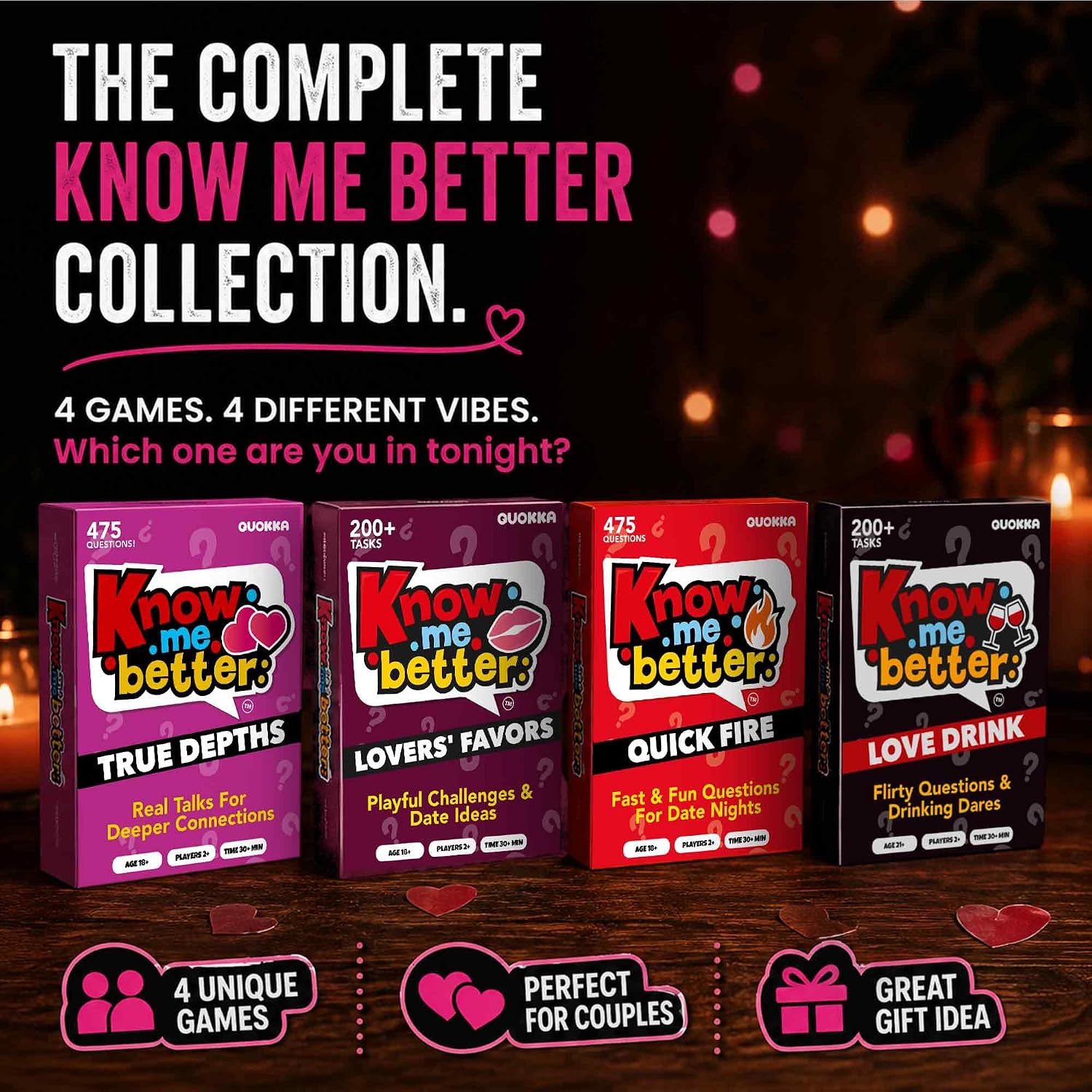 Thumbnail 6 de Couples conversation card game with 500 questions