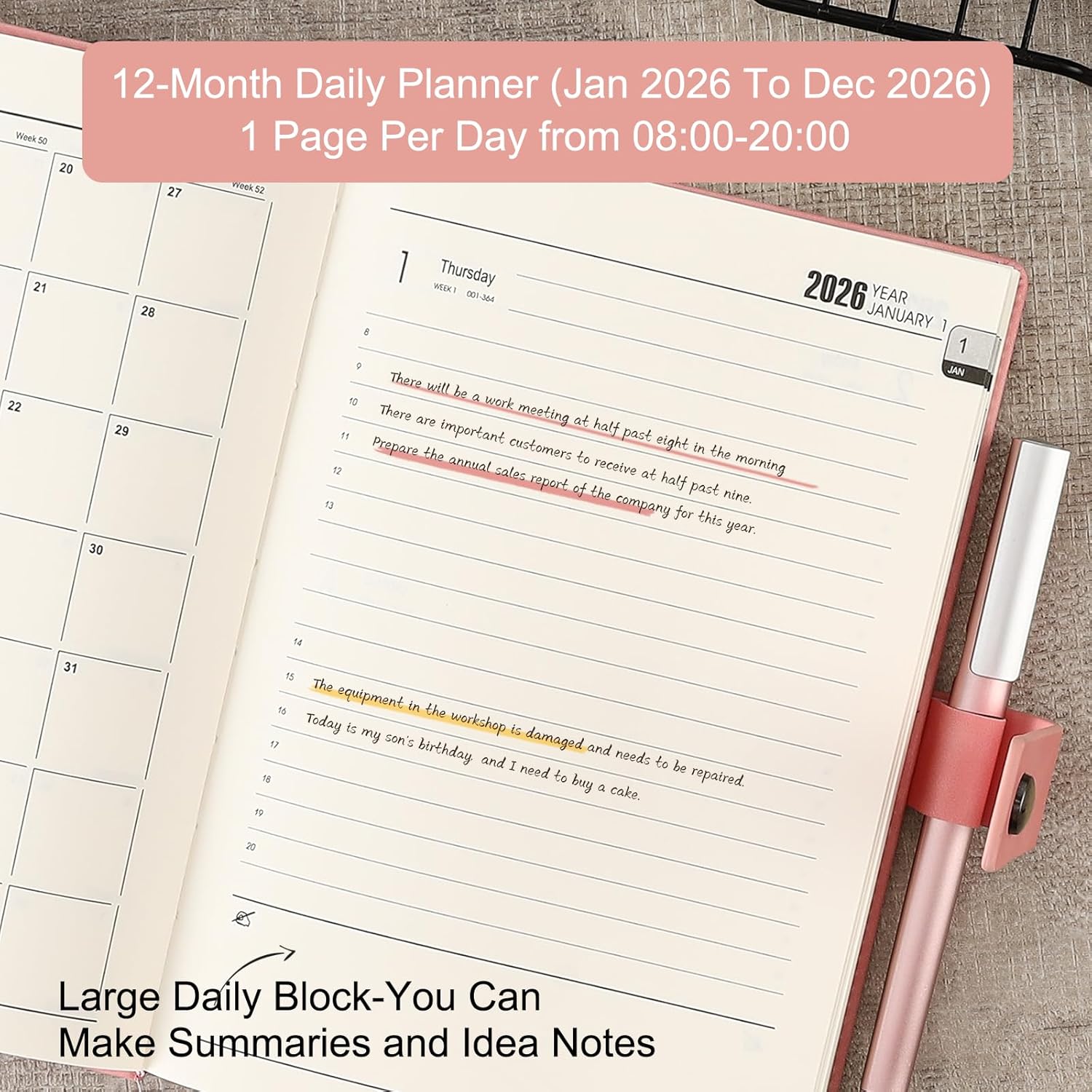 Thumbnail 2 de Agenda accademica 2026 A5 giornaliera, una pagina al giorno 📘