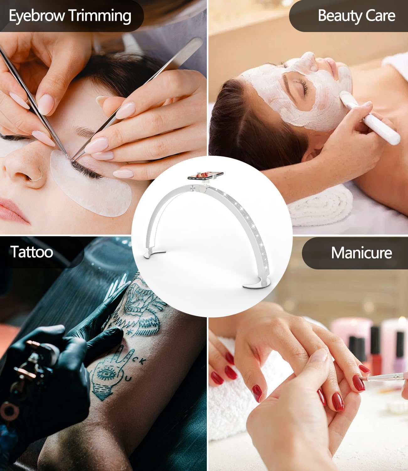 Thumbnail 5 de yAyusi Mezza Luna Lampada per Unghie da Tavolo con Supporto e Controller, 74 cm, 40W