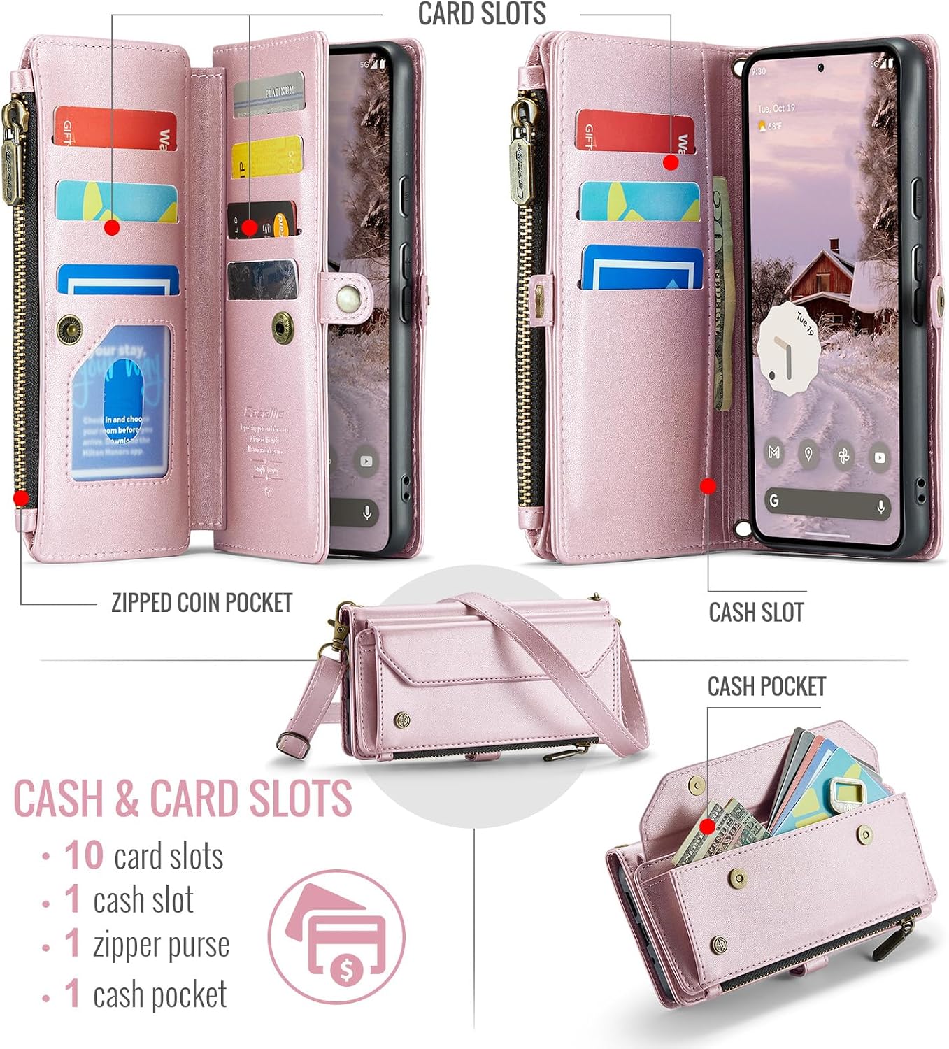 Detalle de WAWZ Wallet Case for Google Pixel 10 Pro XL