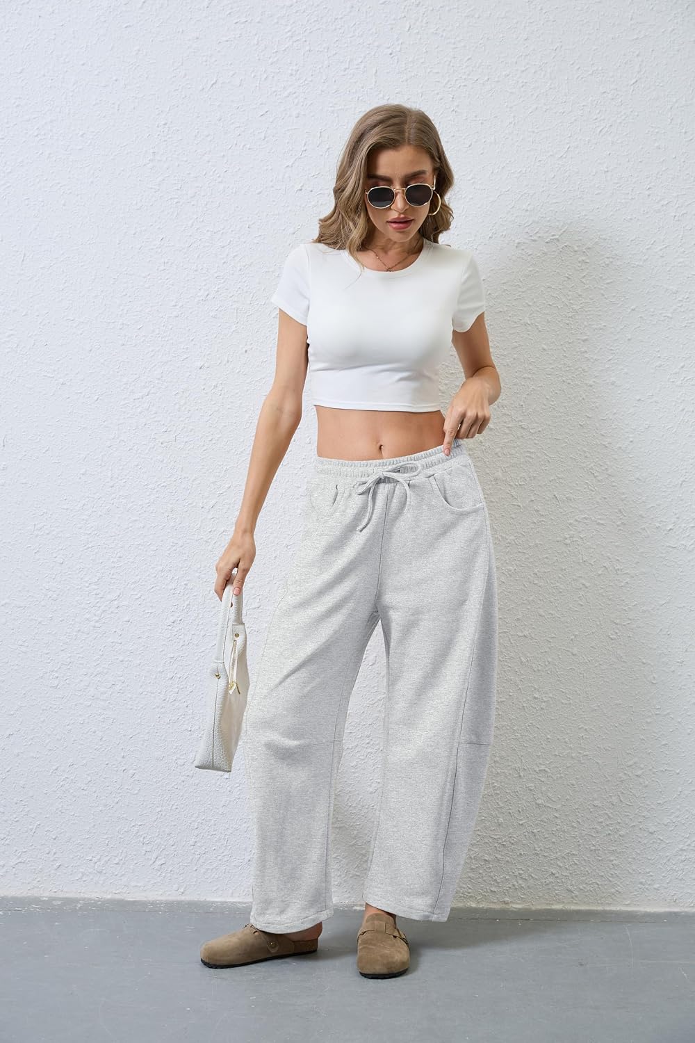 Thumbnail 4 de SeekMe Barrel Leg Sweatpant Wide Leg Pants