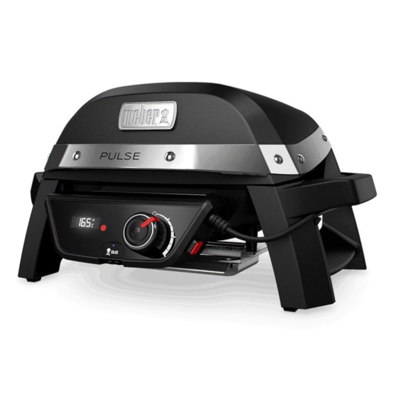 Detalle de Weber Pulse 1000: barbacoa eléctrica de 1800 W para balcón, superficie 410x310 mm