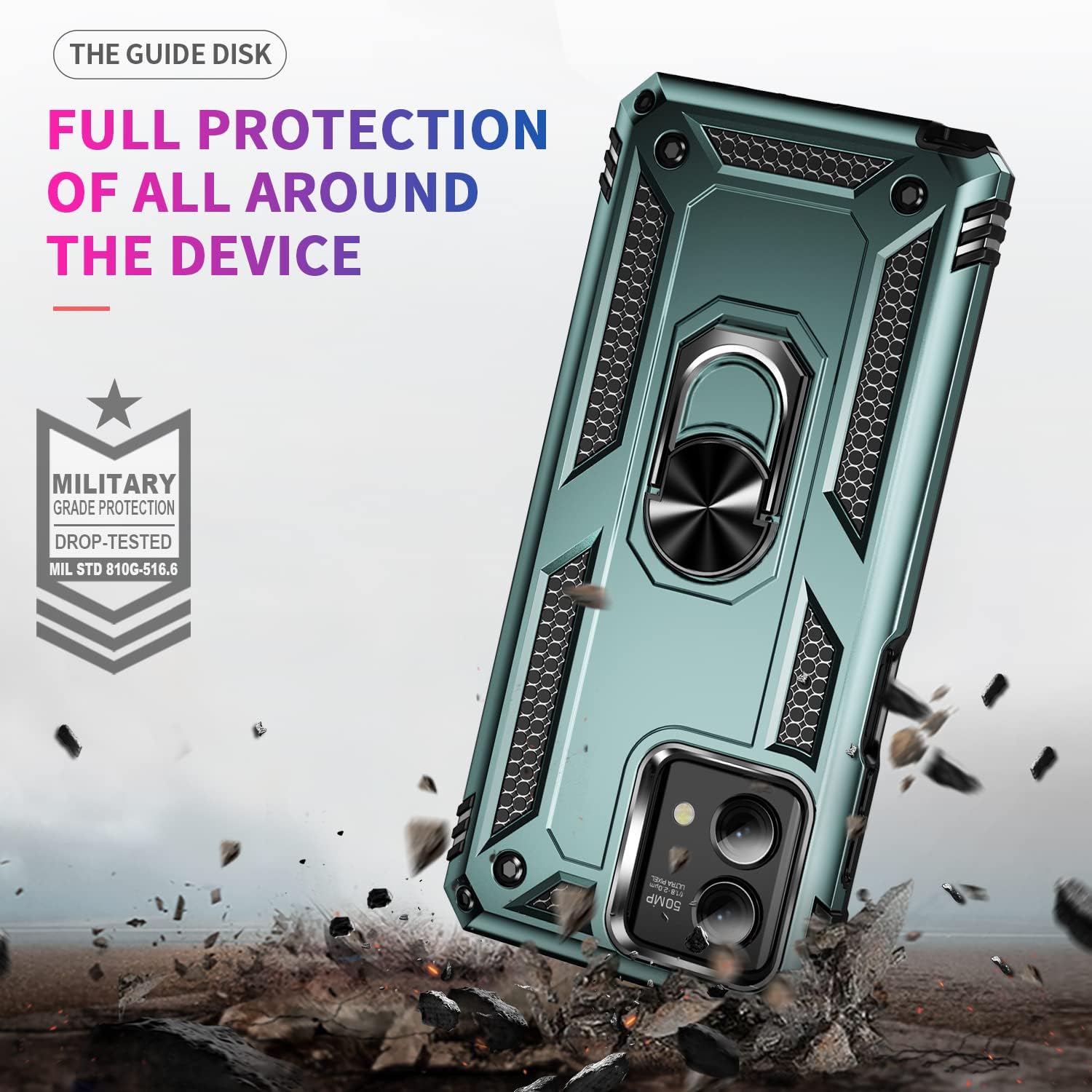 Detalle 2 de WVOZWWO Moto G Stylus 5G 2023 Case with Screen Protector and Ring Kickstand