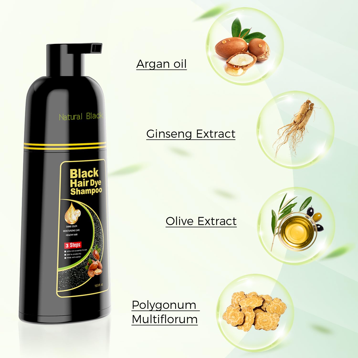 Thumbnail 5 de KAISASA Black Hair Dye Shampoo 16.9 fl.oz