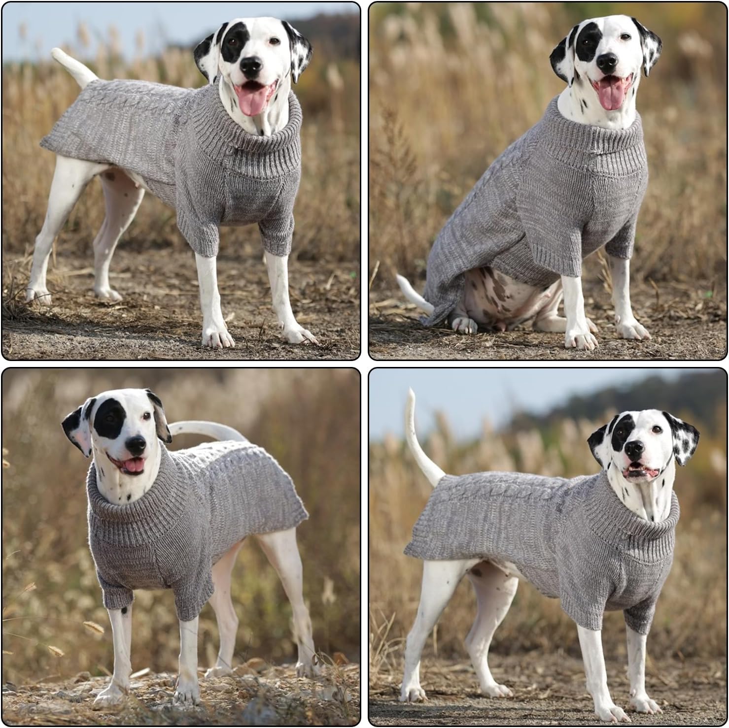 Thumbnail 5 de CCKUU Dog Knit Clothes Plush Pullover Jumper for Dogs & Cats (M, Light Grey)