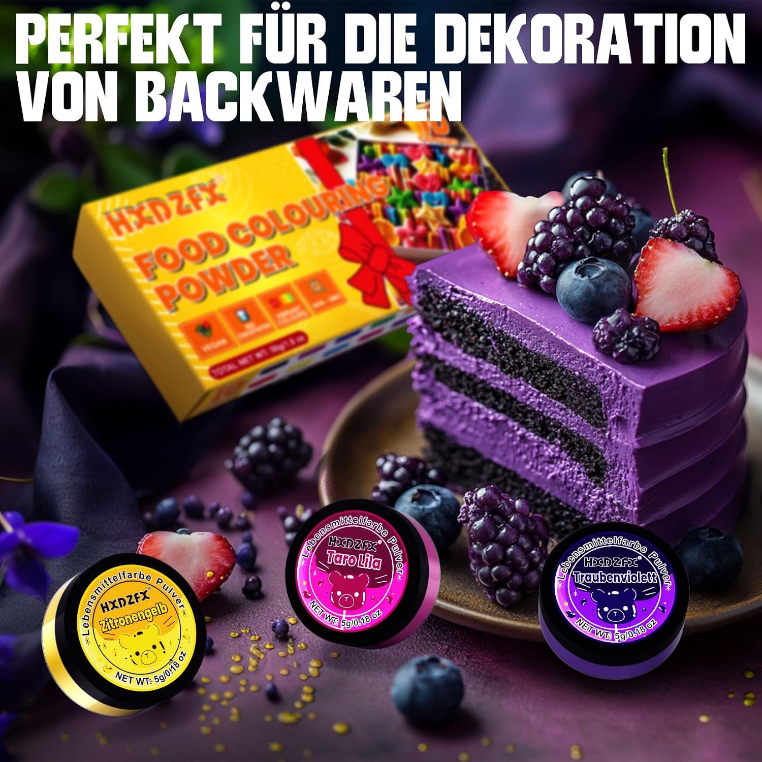 Thumbnail 4 de Lebensmittelfarbe Pulver 10er Set 5g