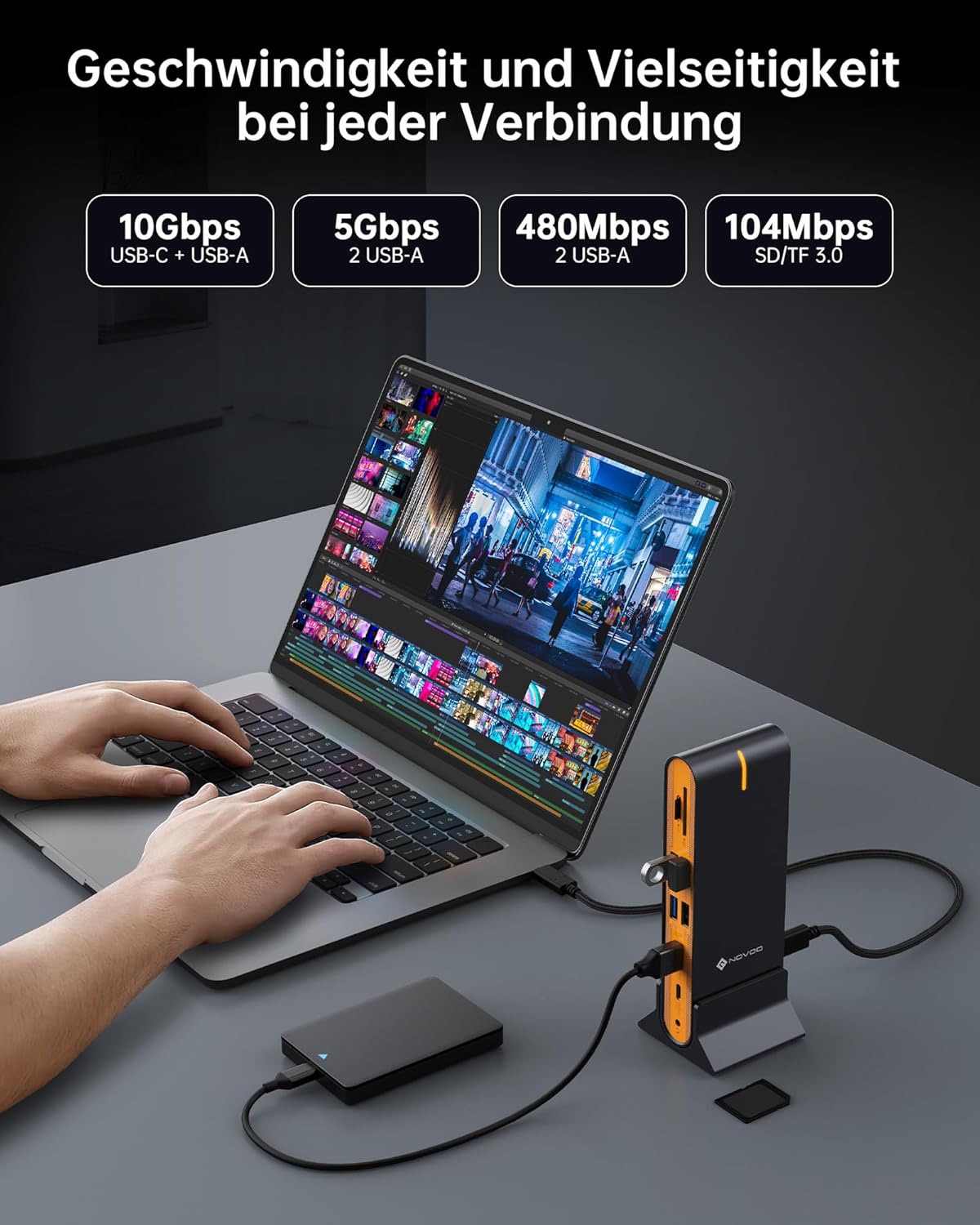 Thumbnail 3 de NOVOO RM15D Docking Station 100W