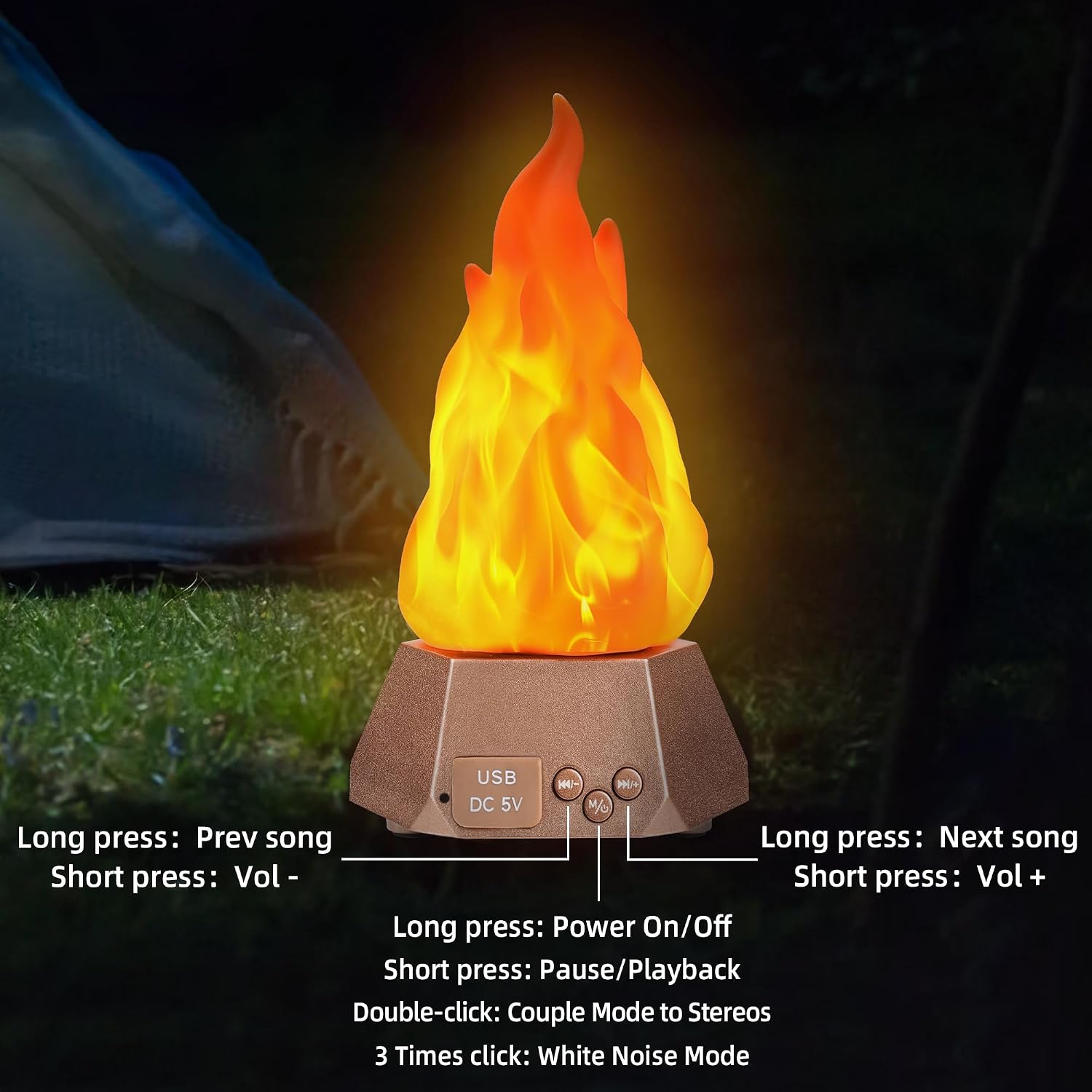 Detalle de Toodour Outdoor Flame Lights 2-Pack