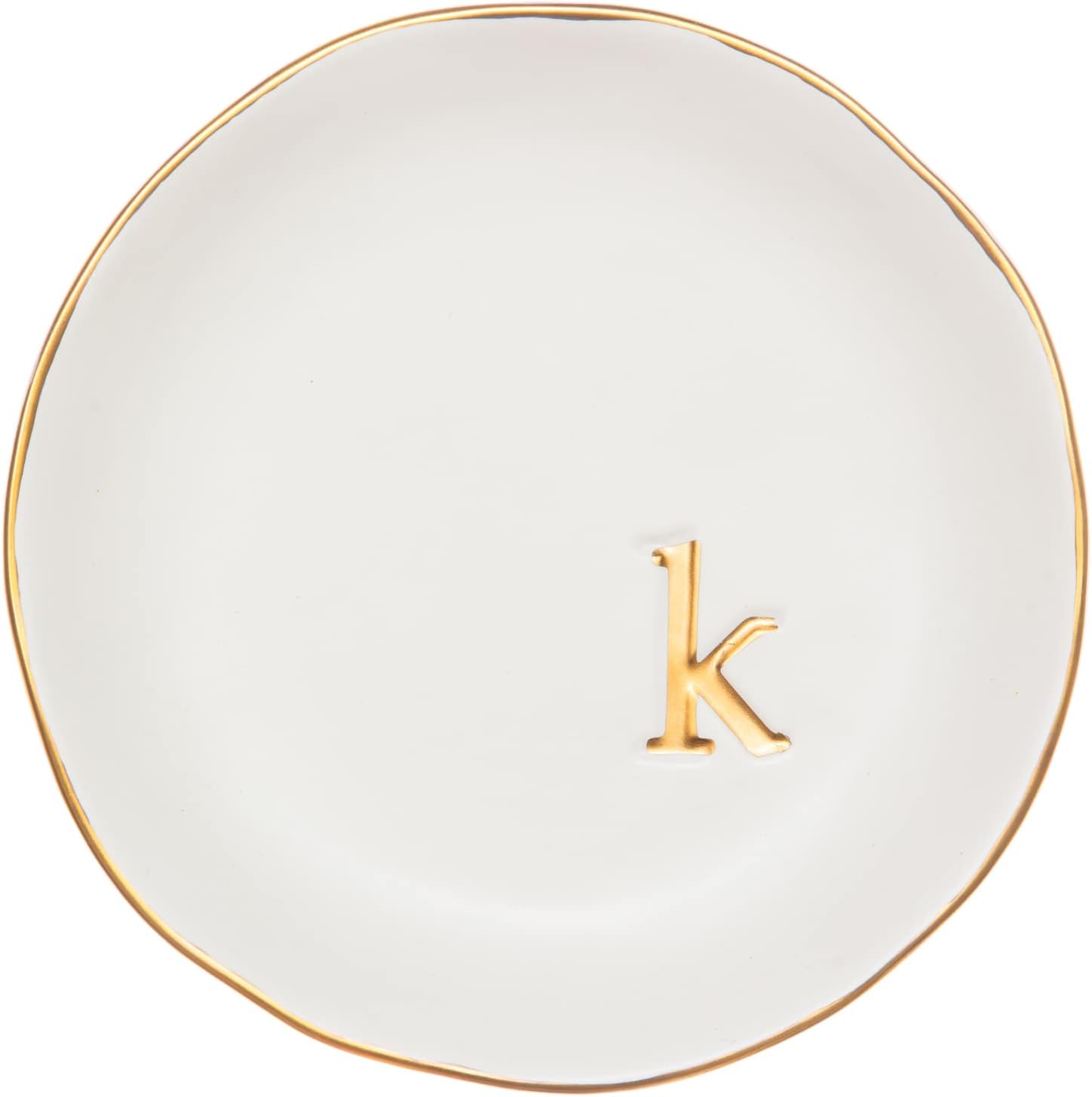 Detalle de Collective Home Ceramic Jewelry Tray for Rings, Earrings, and more 4.75"