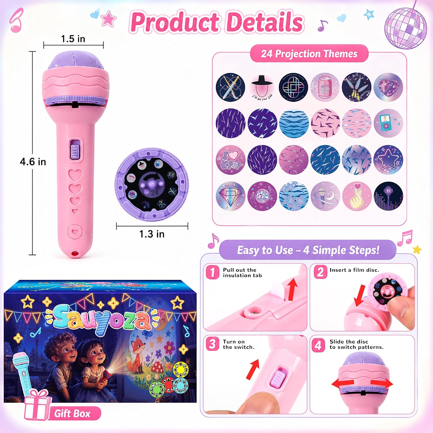 Detalle 2 de Kids Flashlight Projector 12-Pack