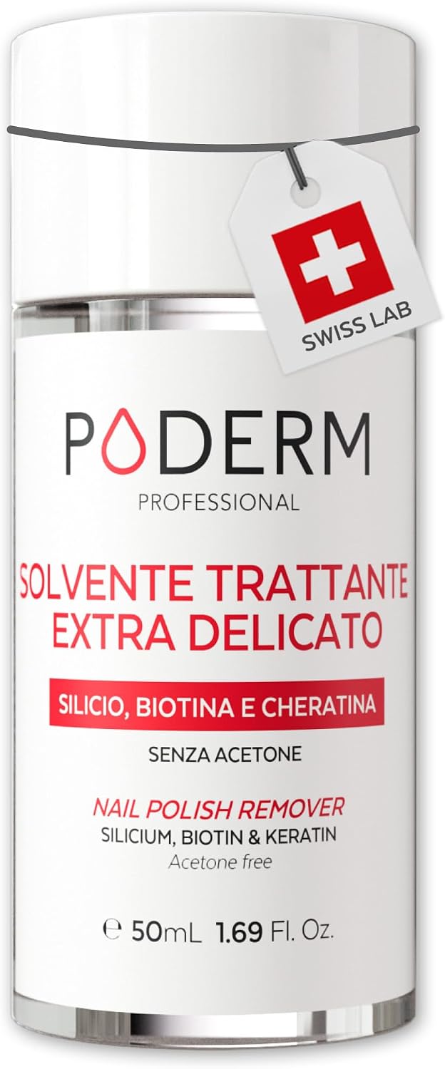 Detalle de PODERM Solvente per unghie extra delicato al tea tree senza acetone (100 ml)