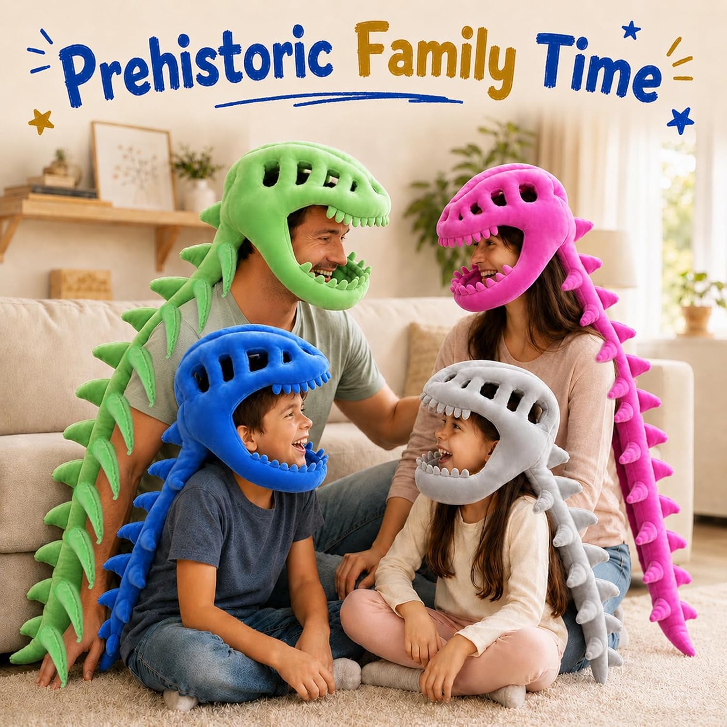 Detalle de Sachie Spinosaurus Skeleton Costume Set with Skull Headpiece and Spine Back Panel