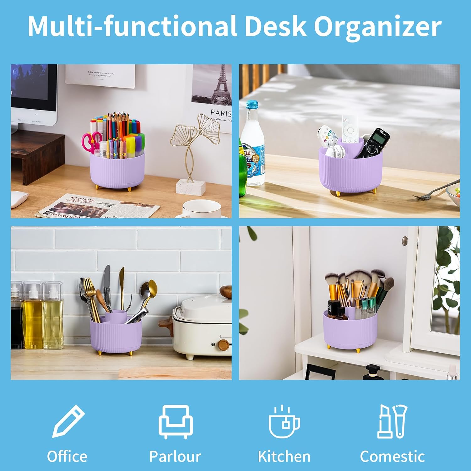 Detalle de Marbrasse Desk Organiser 360 rotating holder