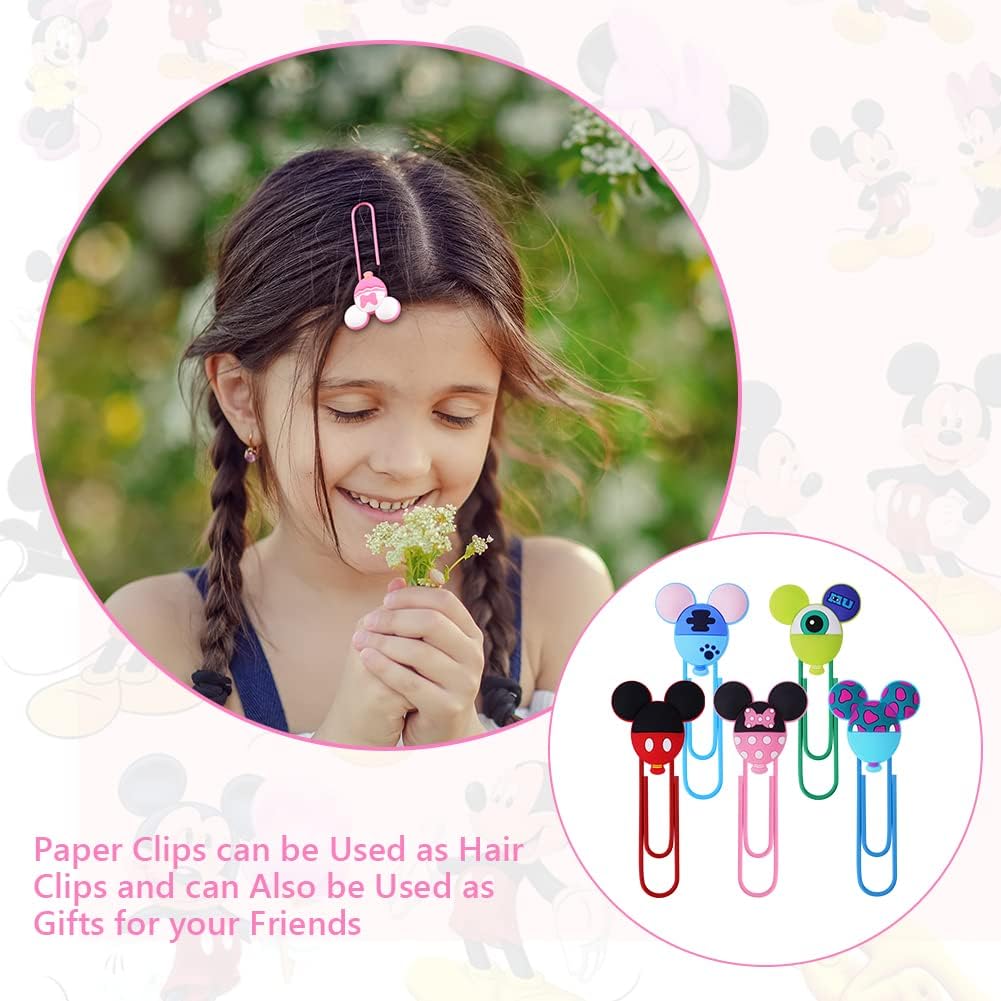 Thumbnail 2 de AUAUY 10er-Set Maus-Büroklammern als Lesezeichen & Seitenmarkierung für Schule, Kinder und Erwachsene