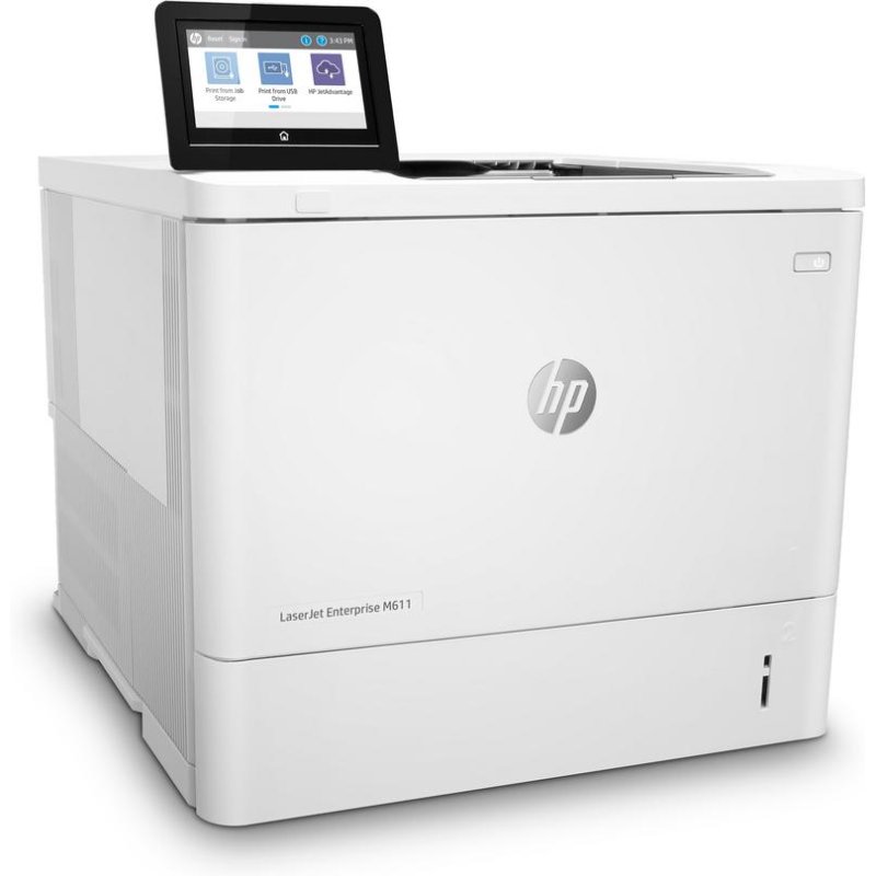 Detalle de HP LaserJet Enterprise M611dn: Impresora láser Ethernet dúplex con seguridad avanzada