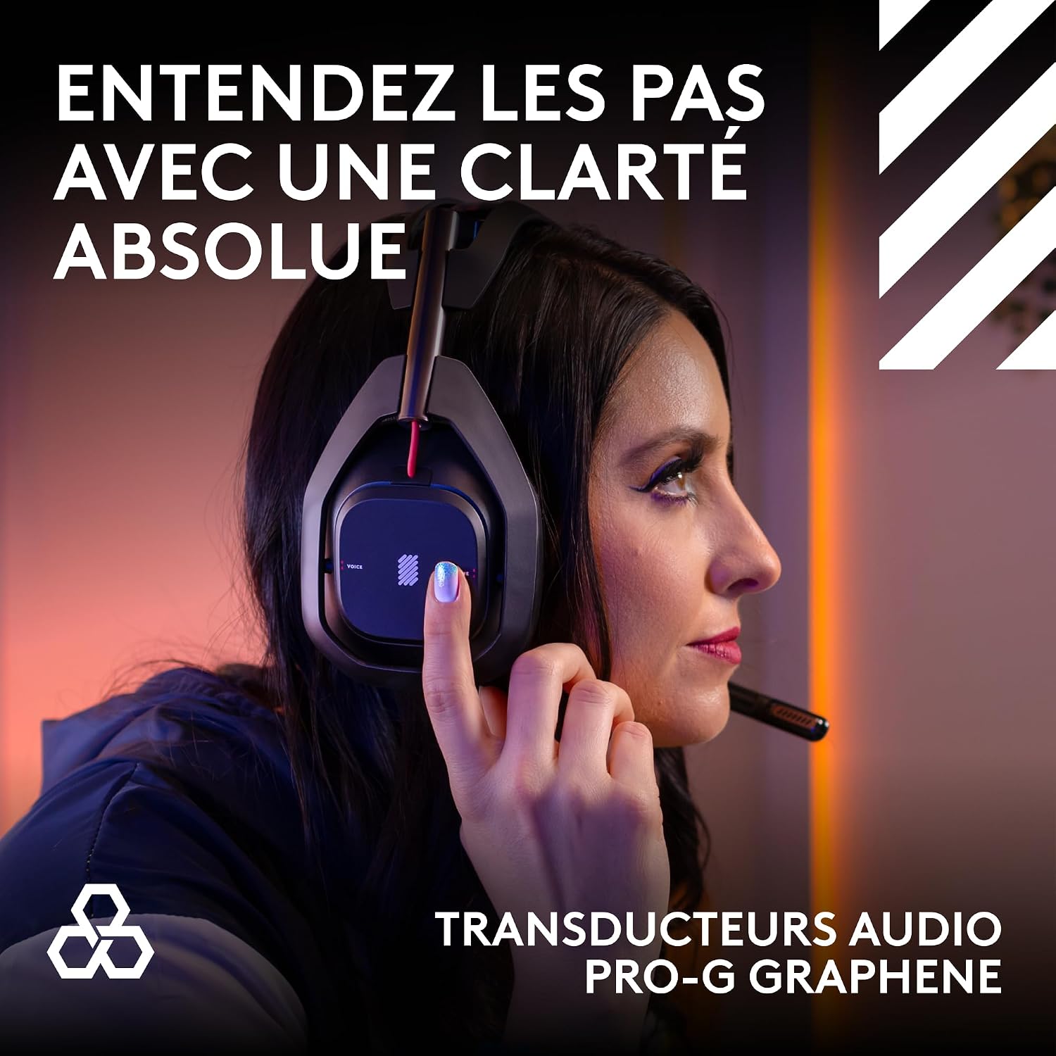 Detalle de Logitech G Astro A50 Lightspeed, Casque Gaming sans Fil + Station – expérience multiplateforme