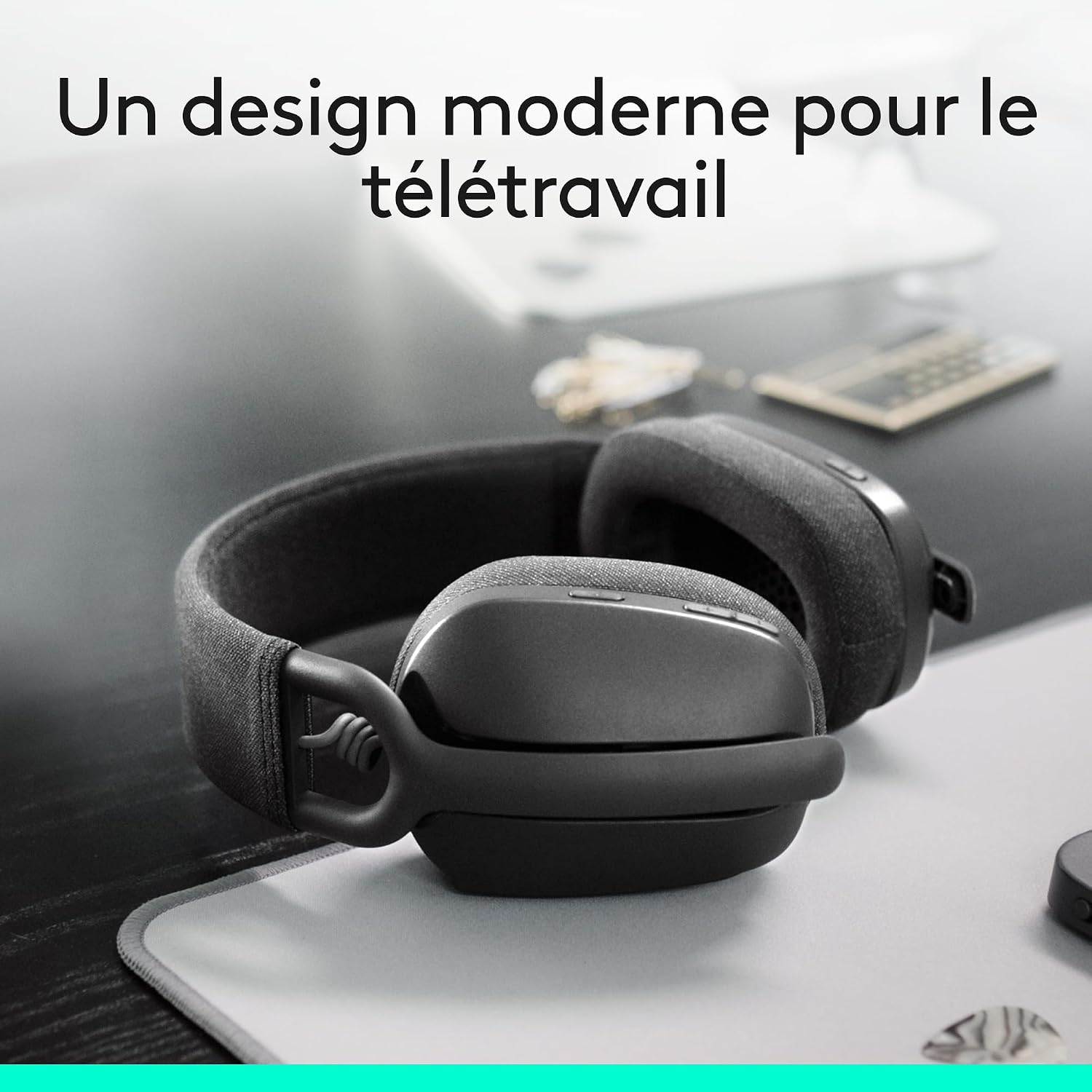 Detalle de Logitech Zone Vibe 100 — Casque d'écoute sans fil léger pour travail et loisir