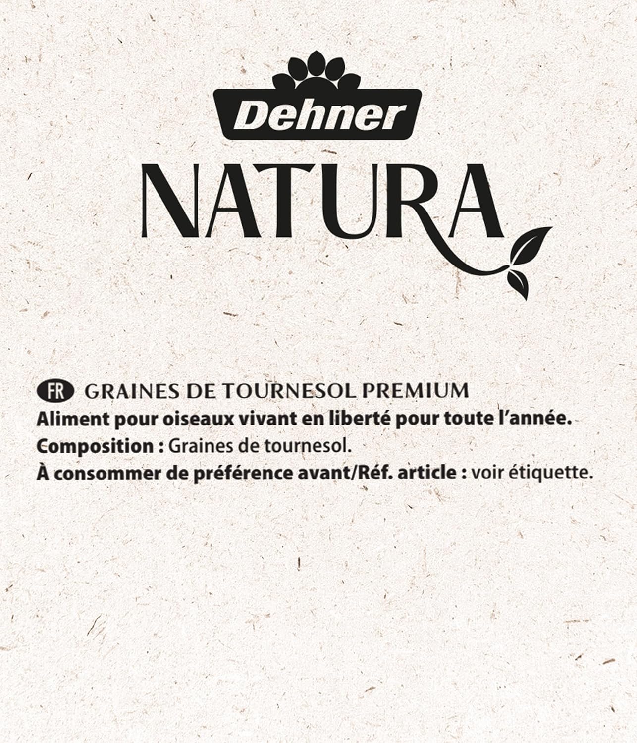 Detalle 2 de Dehner Natura Premium Nourriture pour Oiseaux Sauvages – Graines de Tournesol, 5 kg