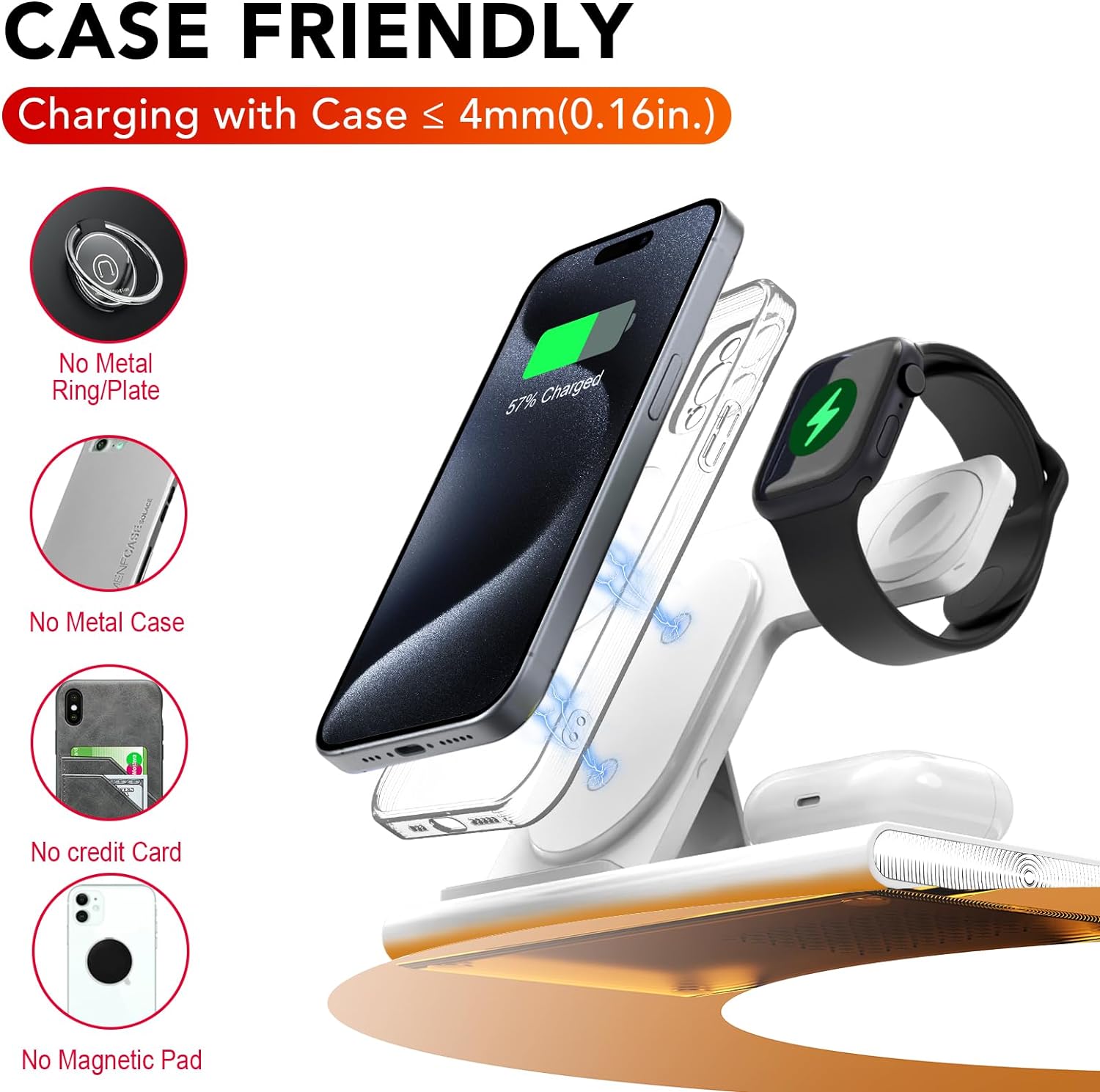 Detalle 2 de Aresh 3-in-1 Foldable Charging Station 15W
