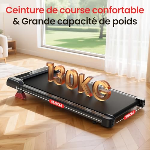 Thumbnail 6 de HomeFitnessCode Tapis de Course 3 en 1 avec Pente 7% – Modèle Rose, 2,5 CV, Silent et pliable
