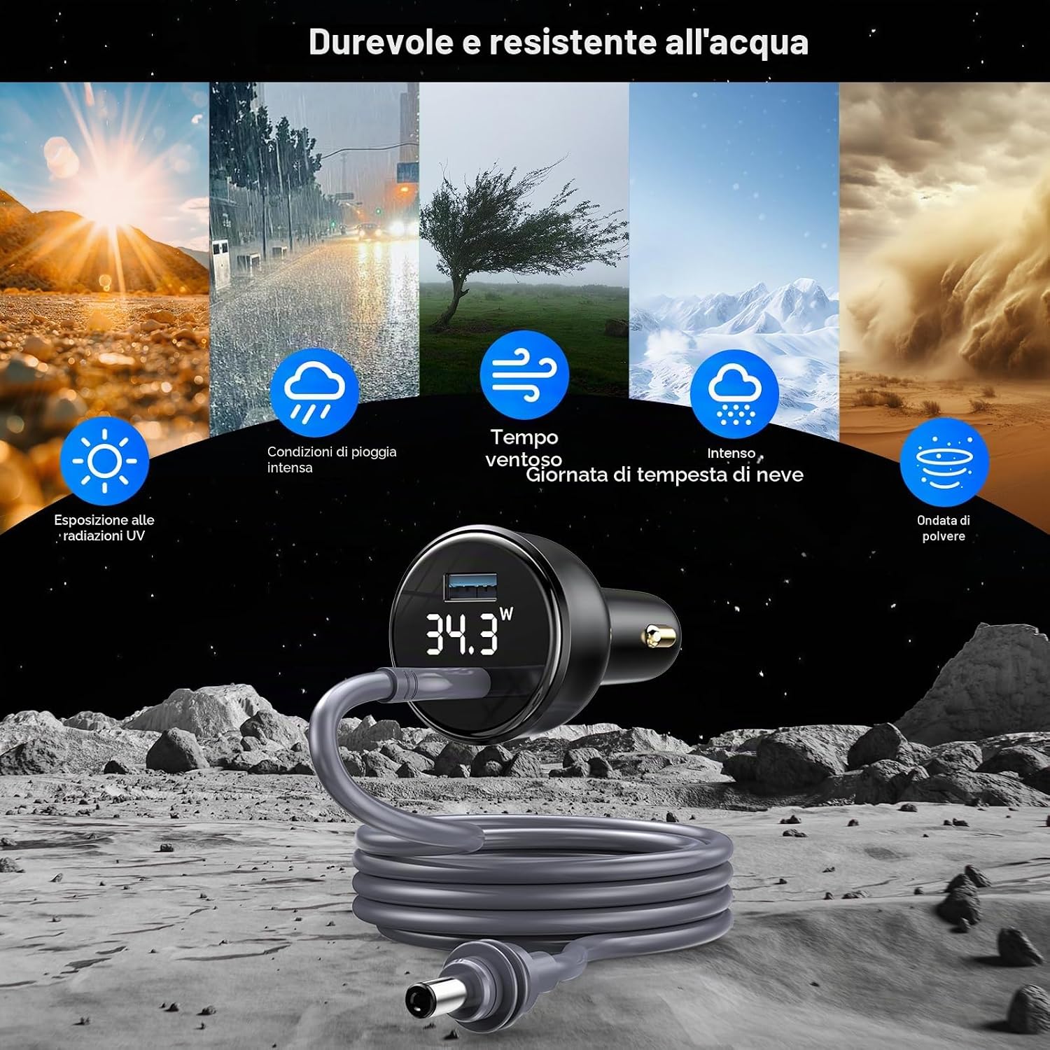 Thumbnail 6 de XLTTYWL Starlink Mini Adattatore 12V — Convertitore DC-DC 144W con cavo 5×2,1 mm (3 m) per Starlink Dishy