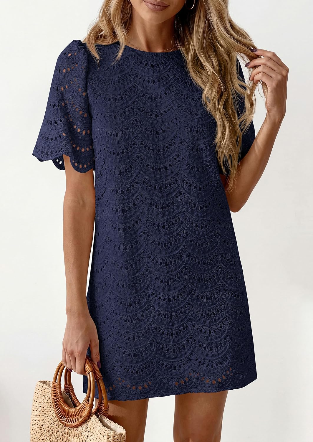 Thumbnail 2 de PrettyGarden Women's 2026 Summer Casual Short Dresses — Embroidered Lace Boho Mini Dress