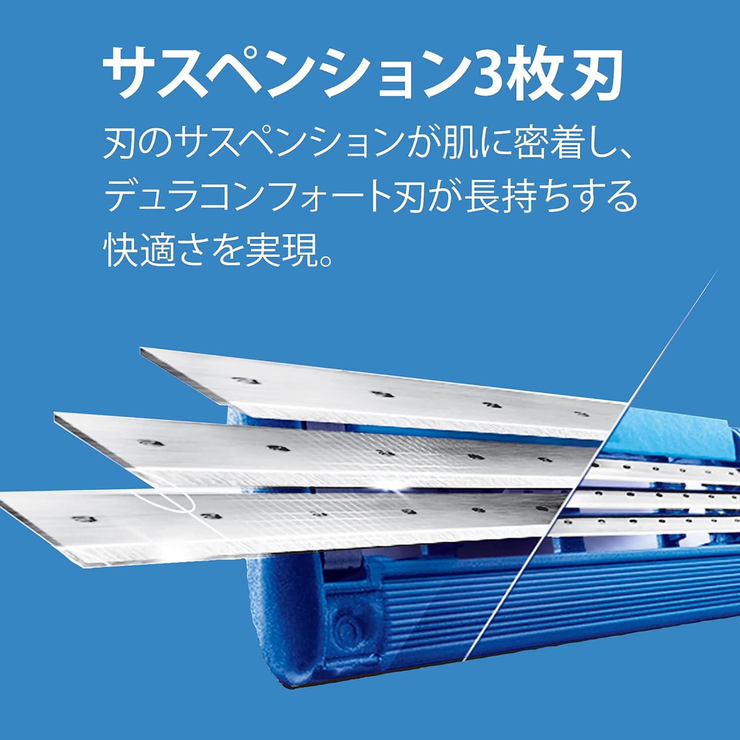 Detalle de ジレット マッハシンスリーターボ 髭剃り 替刃8個入り・商品サイズ110×16×95mm