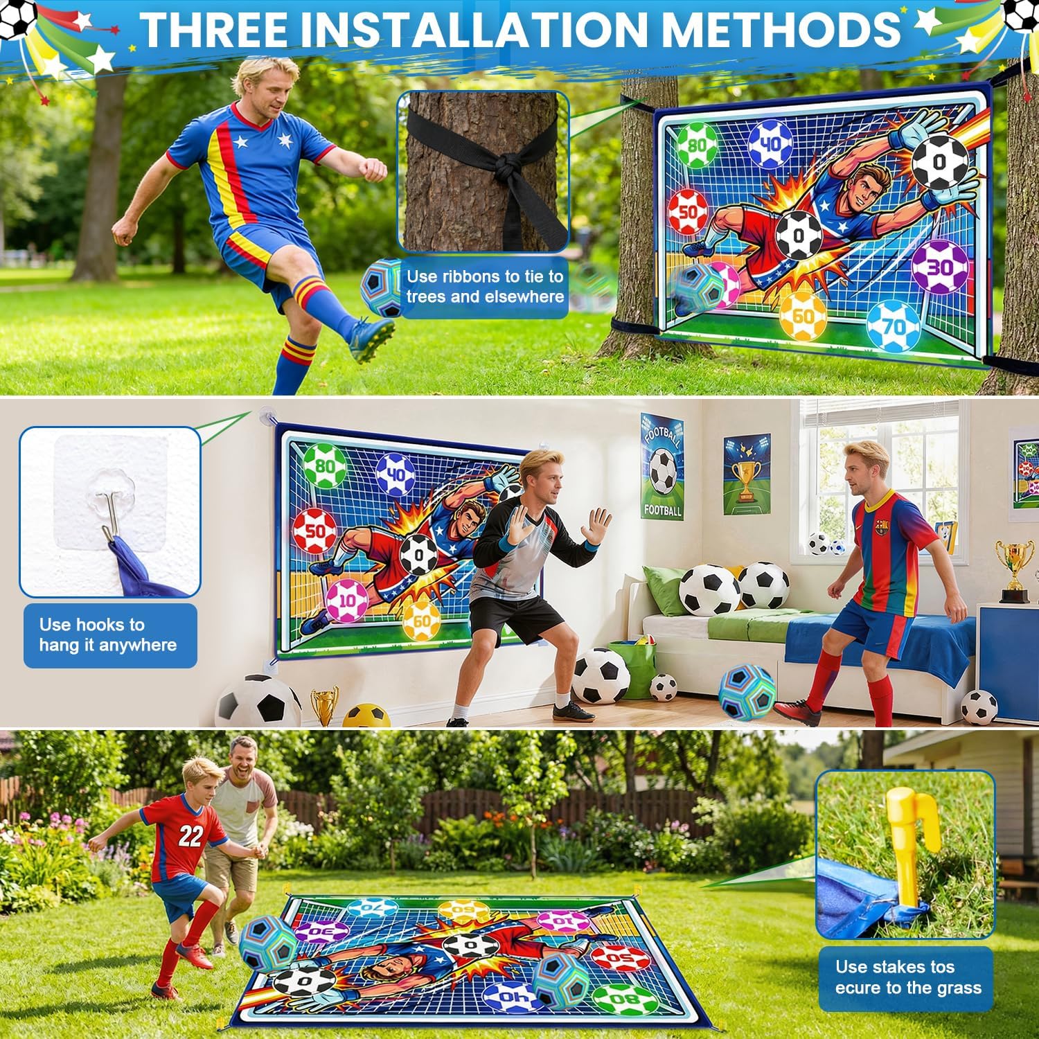 Thumbnail 4 de FANPROMS Soccer Goal Set with 2 Balls