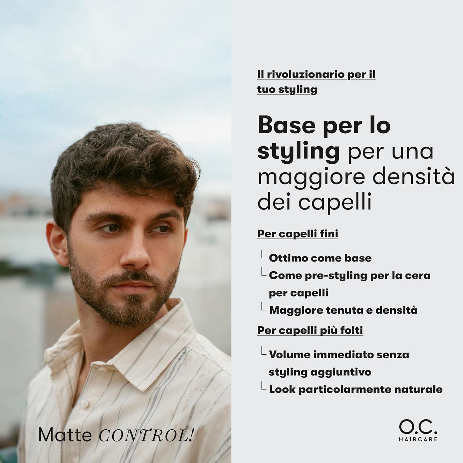 Thumbnail 2 de O.C. HAIRCARE Polvere per styling – Polvere per capelli sottili e fini, effetto opaco, volume professionale