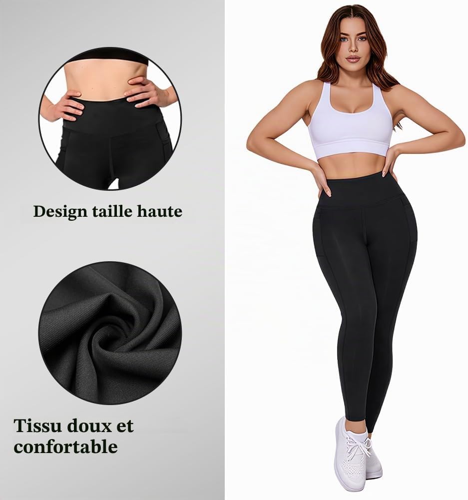 Thumbnail 2 de BSBUY yogabroek met hoge taille, bootcut, zakken en lichte compressie