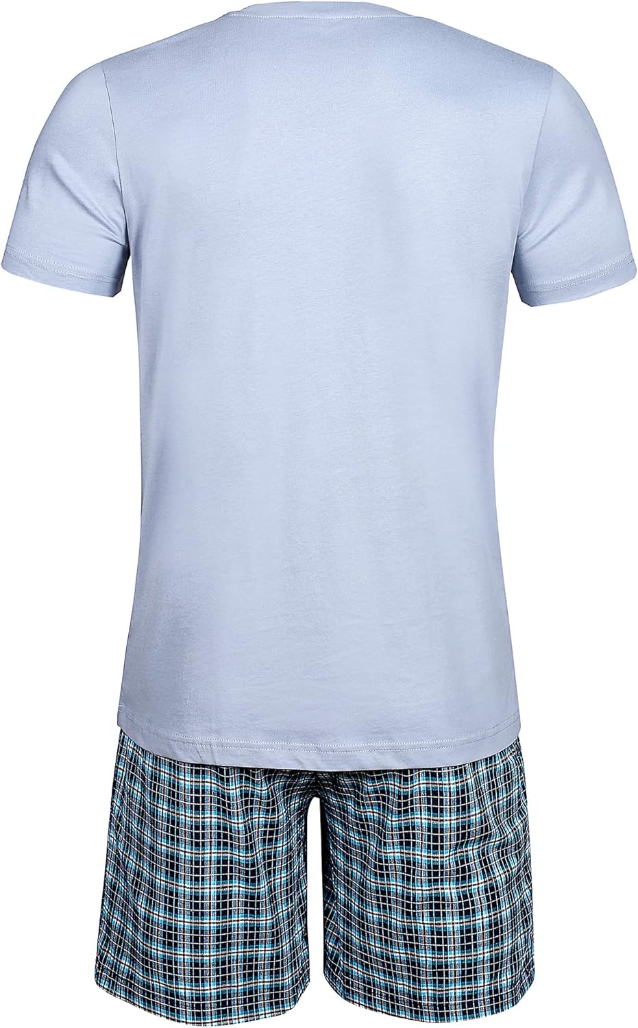 Thumbnail 3 de Winovia Schlafanzug Herren Kurz Pyjama Set aus Baumwolle – Kurzarm, karierte Hose, Brusttasche