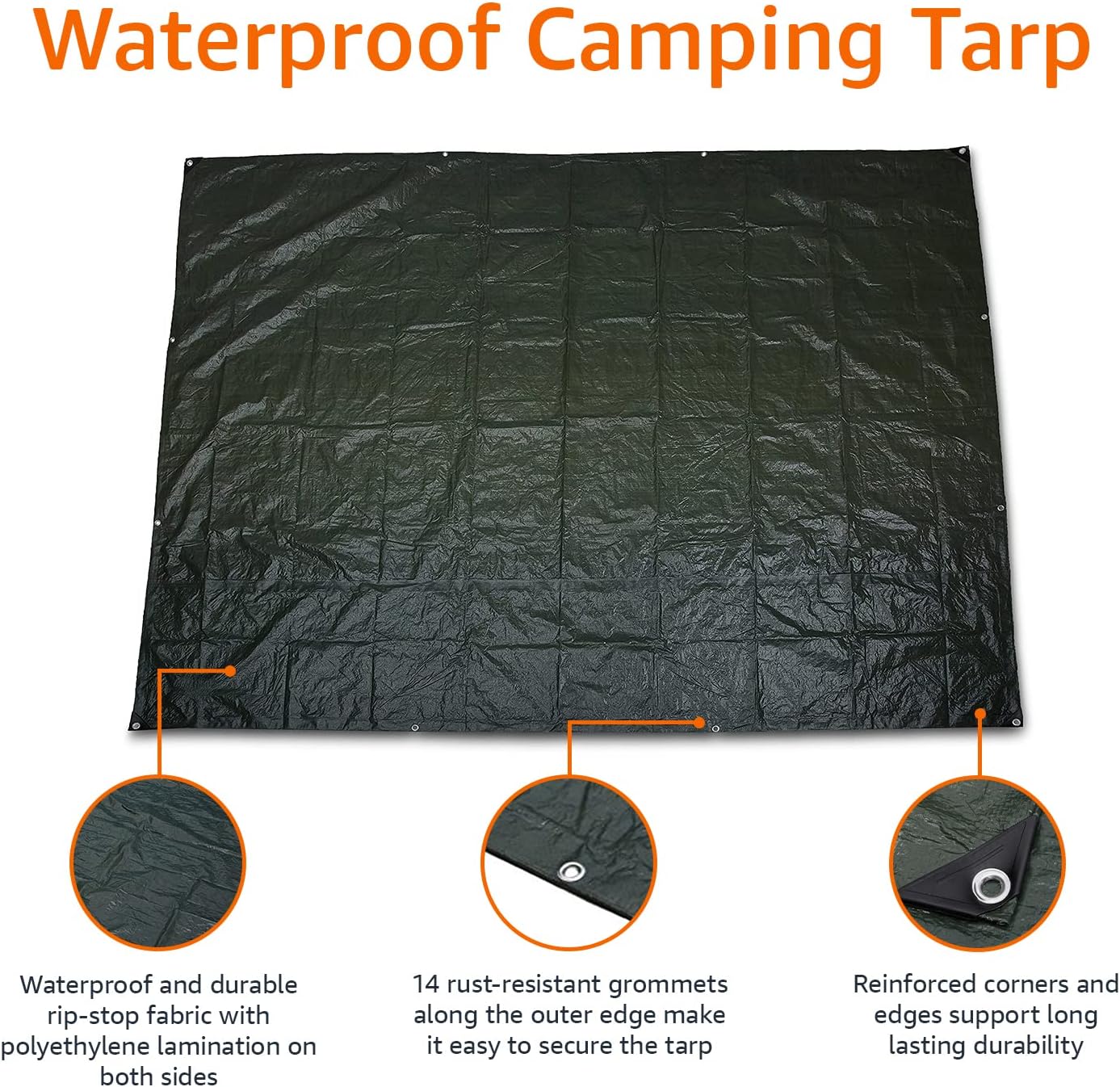 Detalle 2 de AmazonBasics Waterproof Camping Tarp