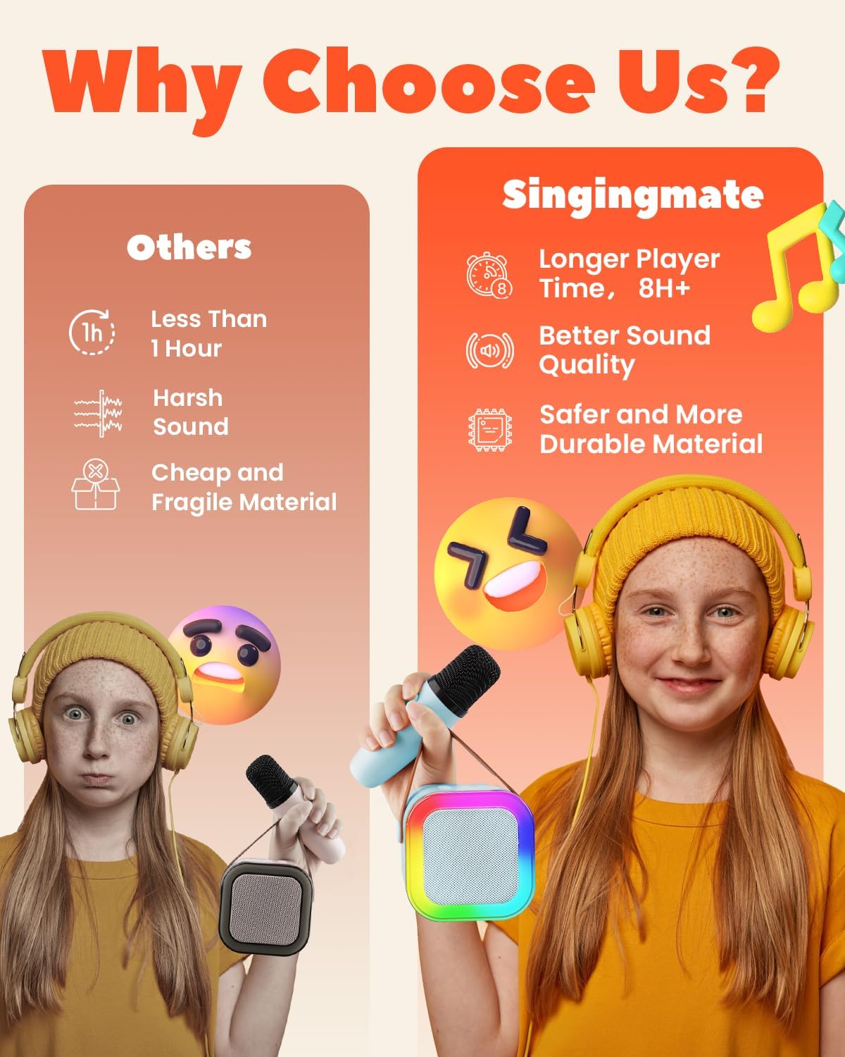 Thumbnail 5 de Kids Karaoke Machine 2 Mic: Portable Bluetooth Karaoke Speaker for Ages 3–12