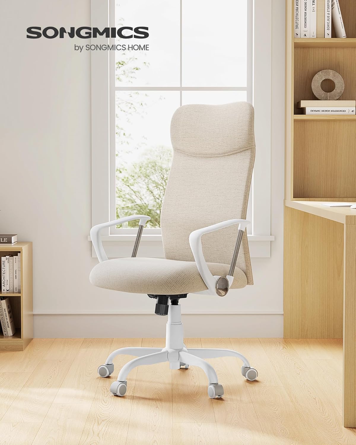 Thumbnail 3 de SONGMICS Bürostuhl OBN034K01: ergonomischer Drehstuhl mit S-förmiger Rückenlehne, höhenverstellbar und neigbar