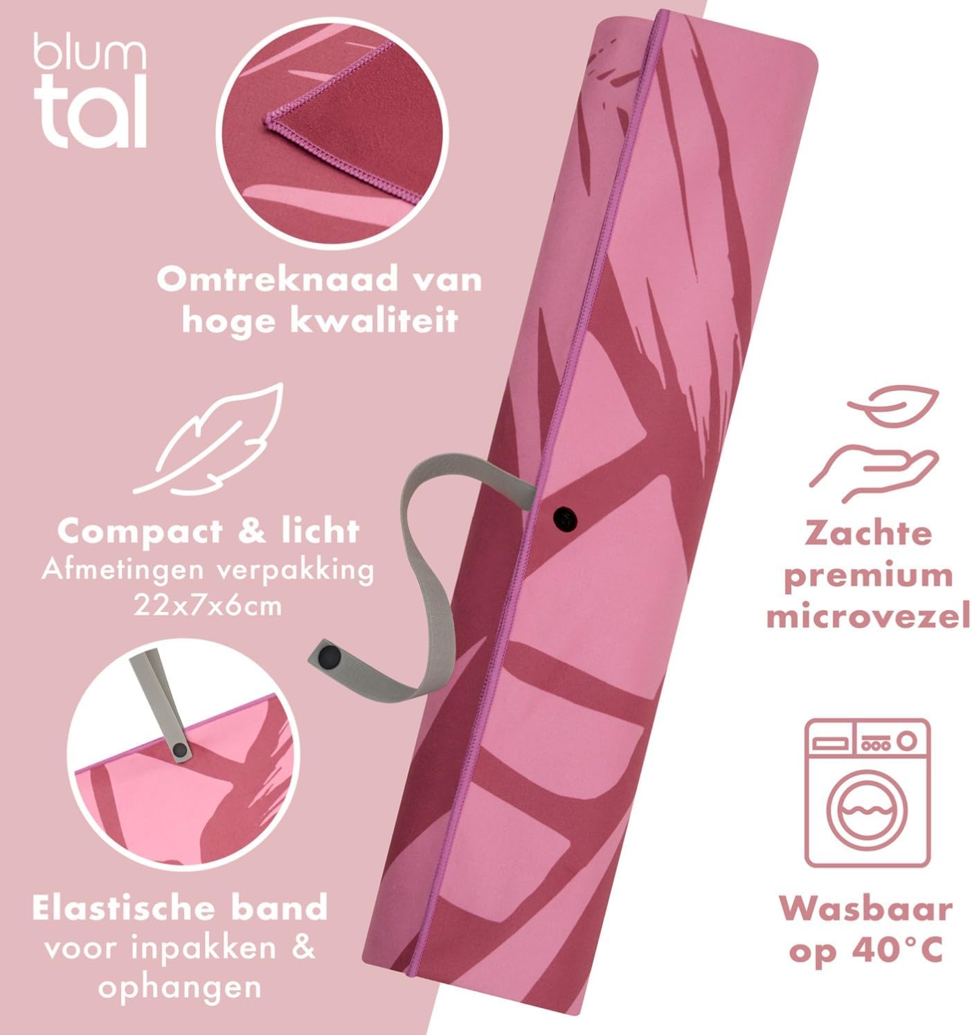 Thumbnail 2 de Blumtal EB0215 BE strandlaken 90 x 180 cm van microvezel