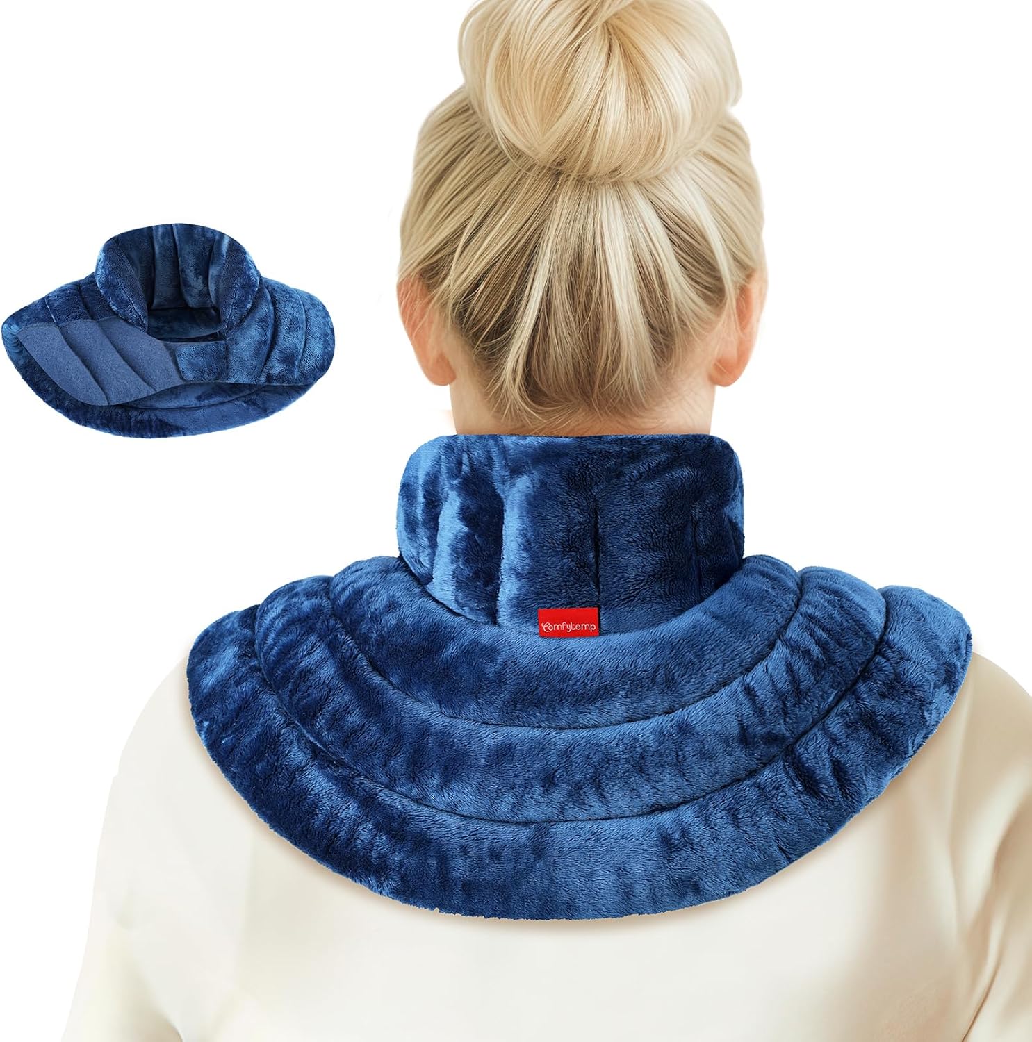 Detalle de Comfytemp gewichtetes Wärmekissen Nacken mit Leinsamen 1,1 kg